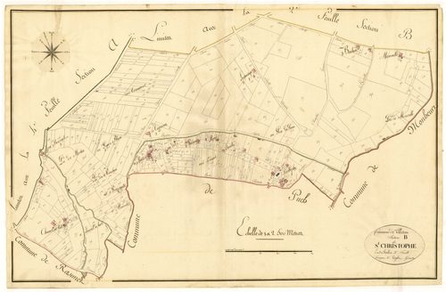 Plan primitif, atlas-B3 Saint-Christophe, Villeton