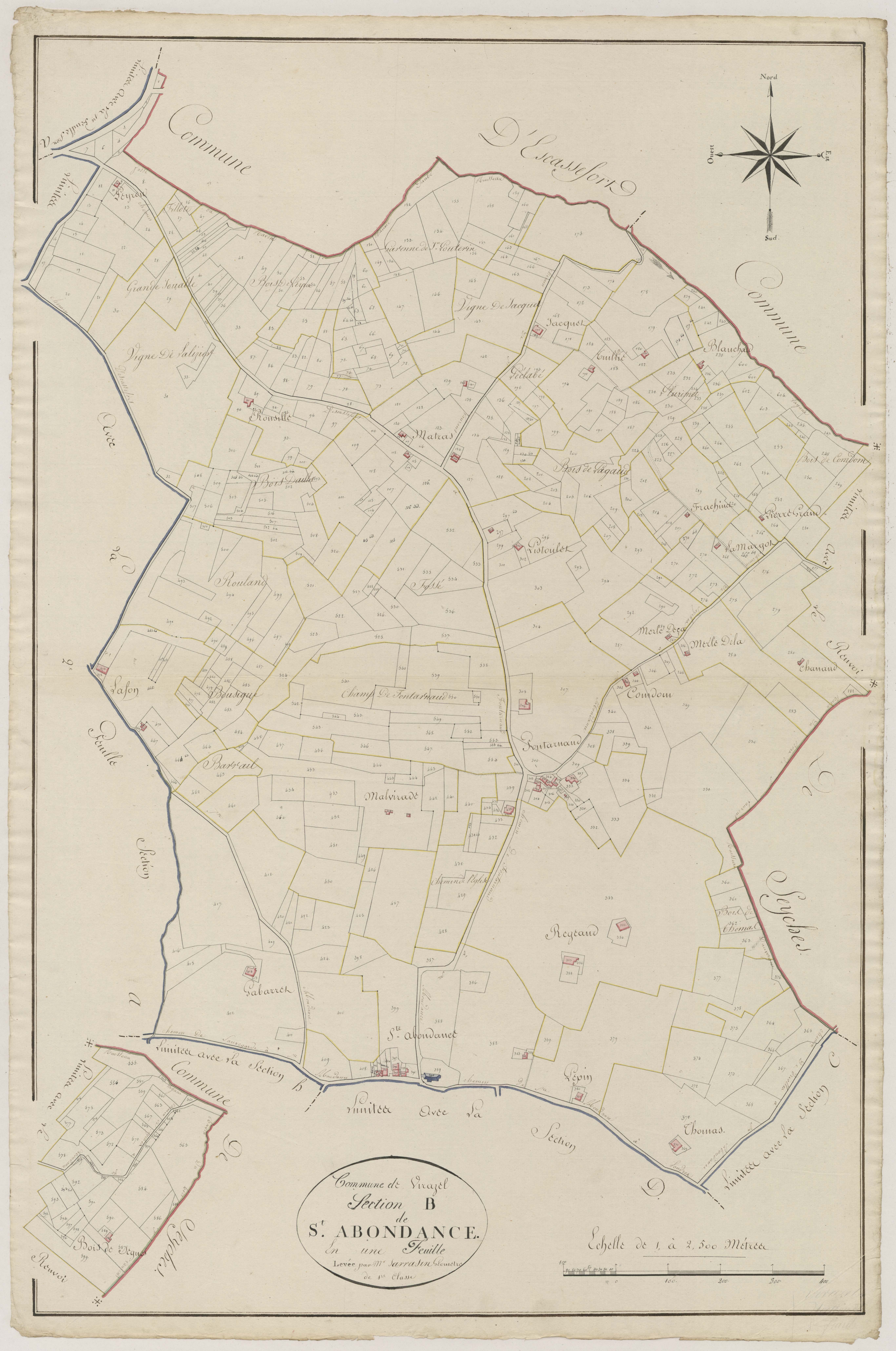 Plan primitif, atlas-B Sainte-Abondance, Virazeil
