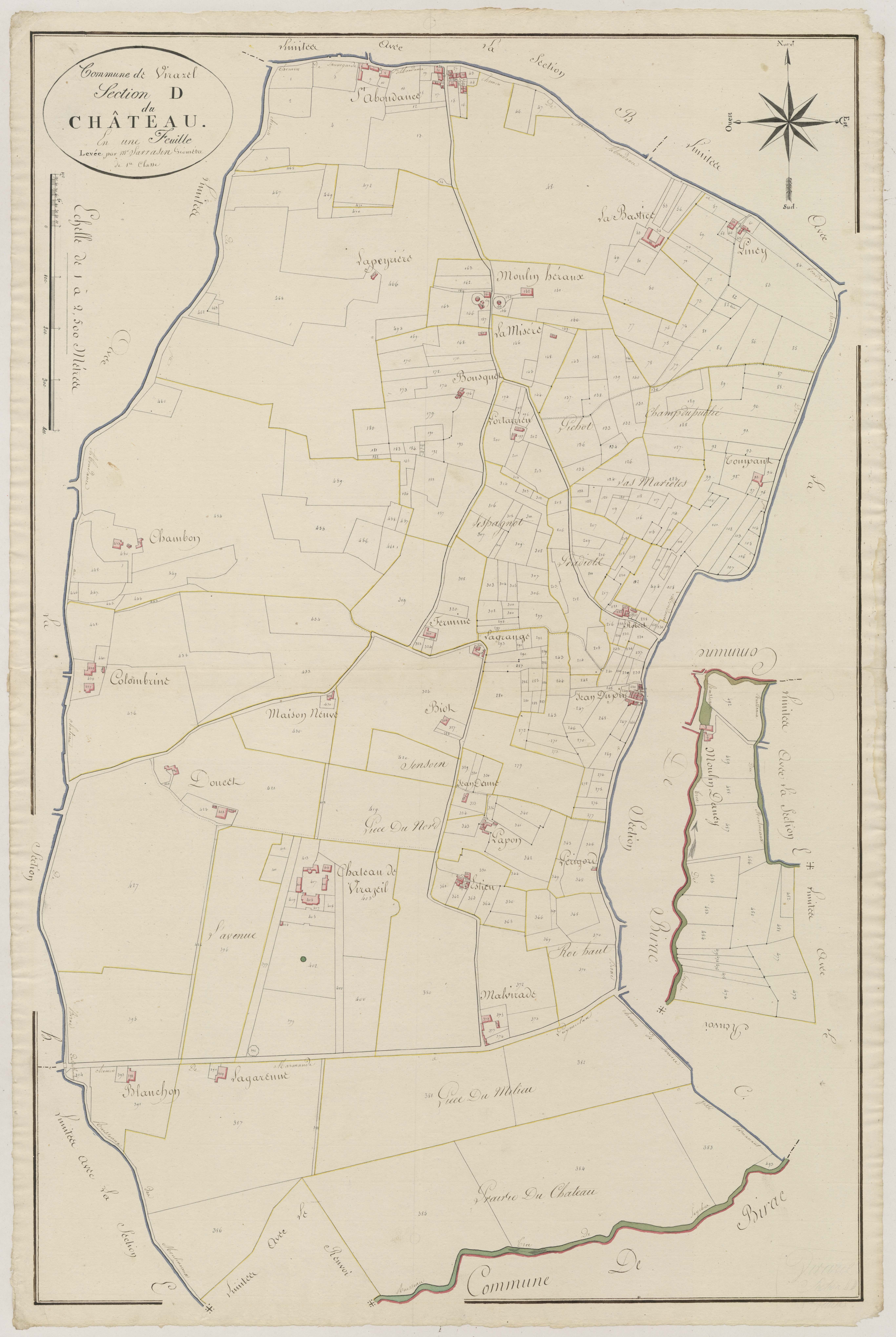 Plan primitif, atlas-D Le Château, Virazeil