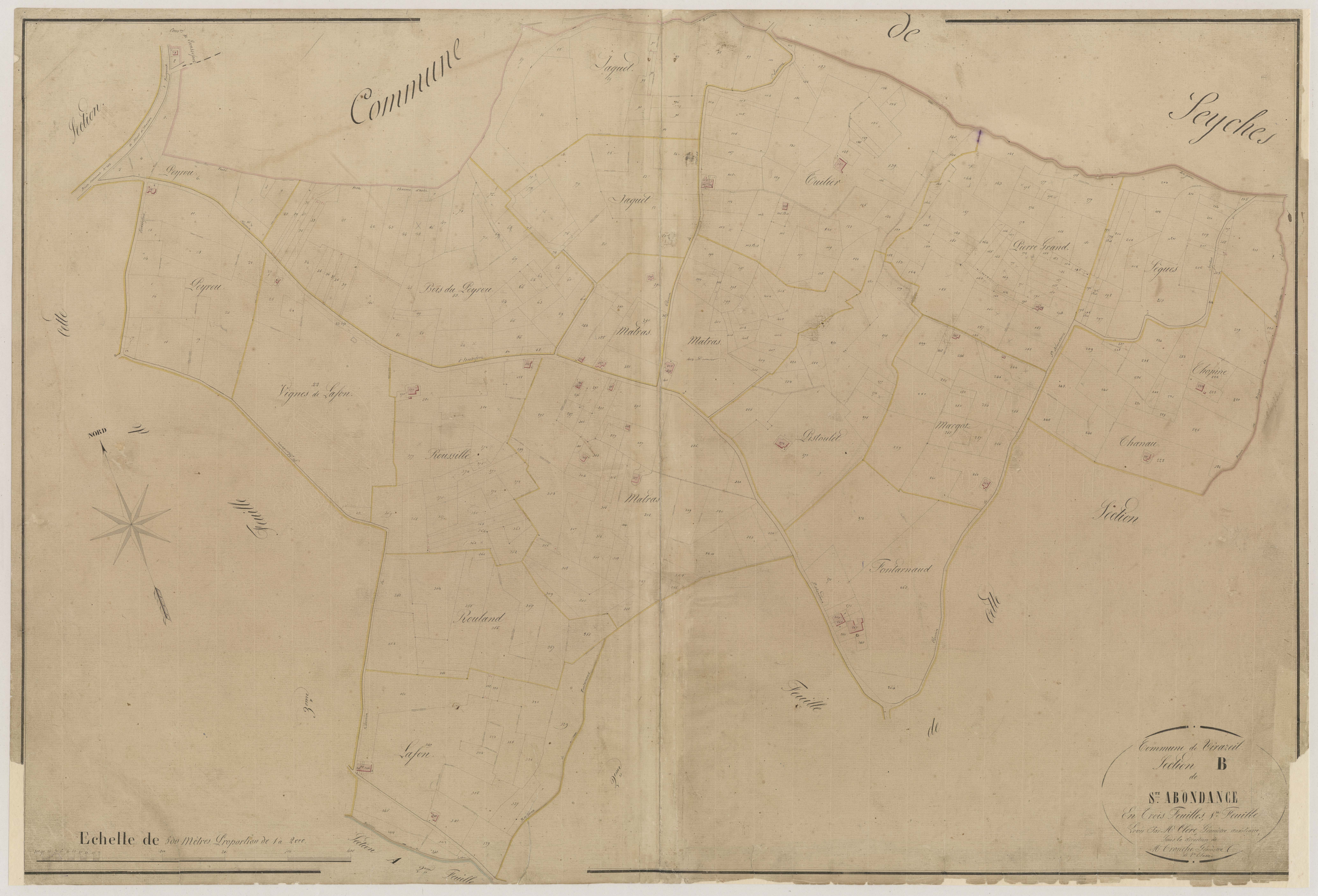 Plan napoléonien-B1 Sainte-Abondance, Virazeil