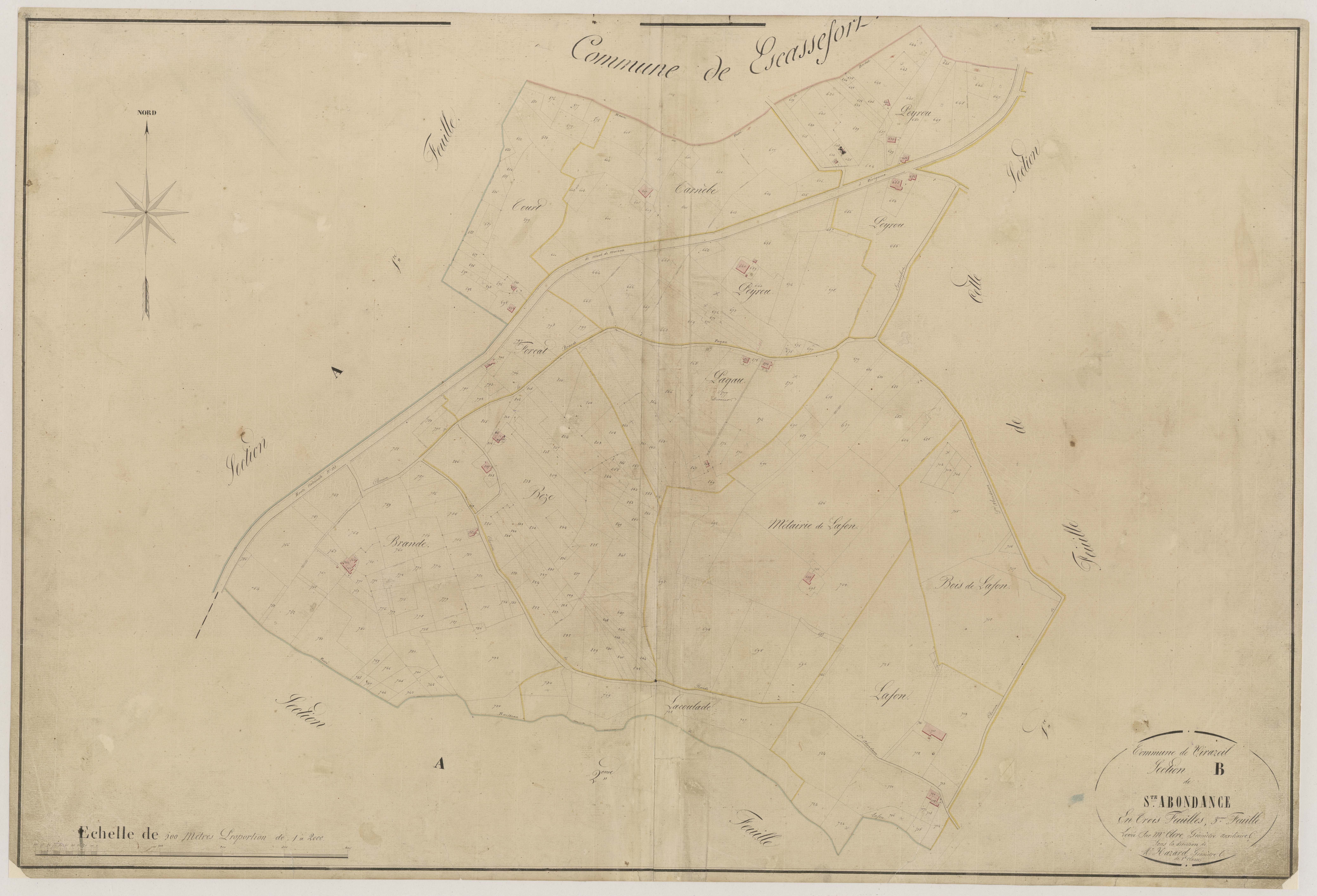 Plan napoléonien-B3 Sainte-Abondance, Virazeil