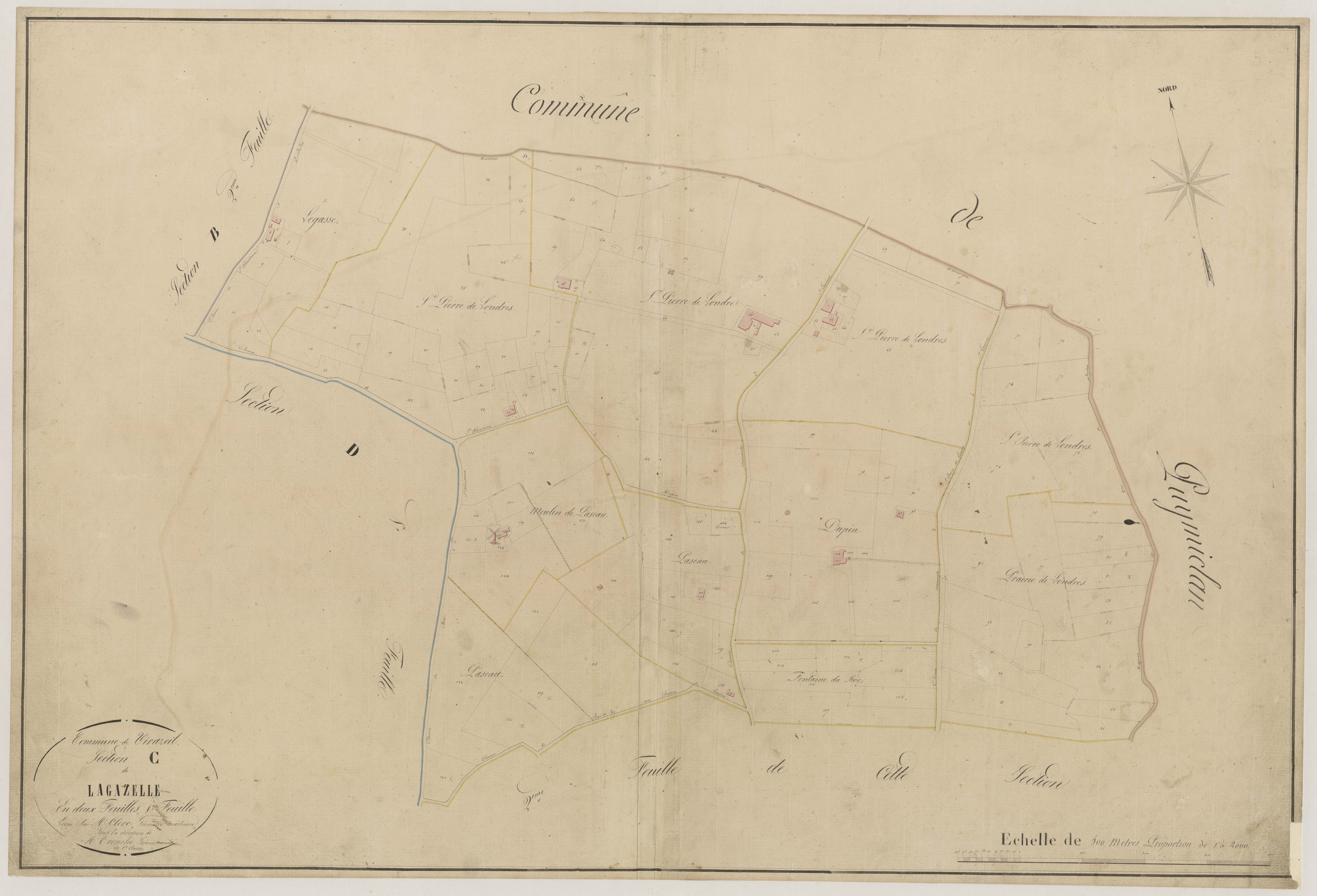 Plan napoléonien-C1 Lagazelle, Virazeil