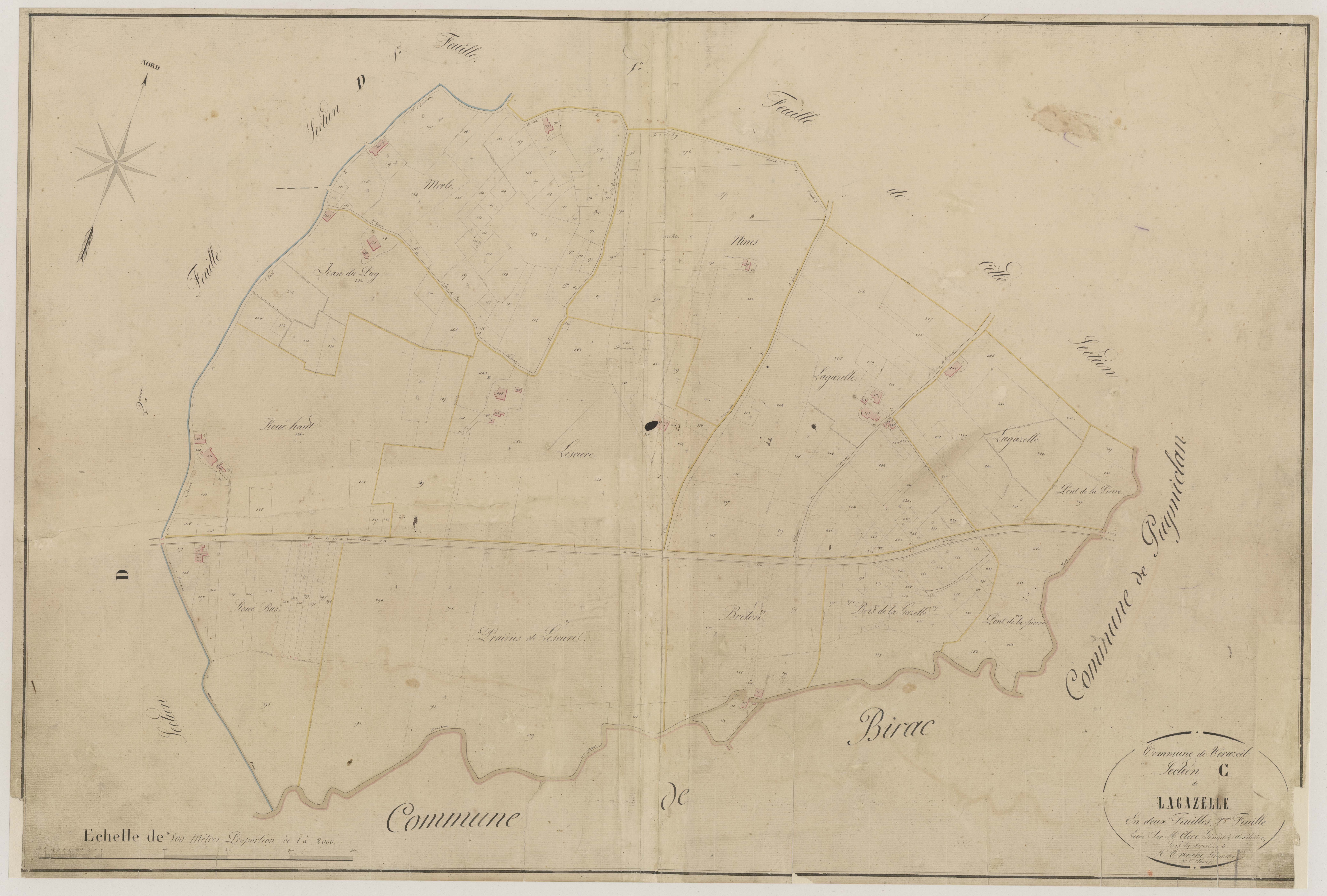 Plan napoléonien-C2 Lagazelle, Virazeil