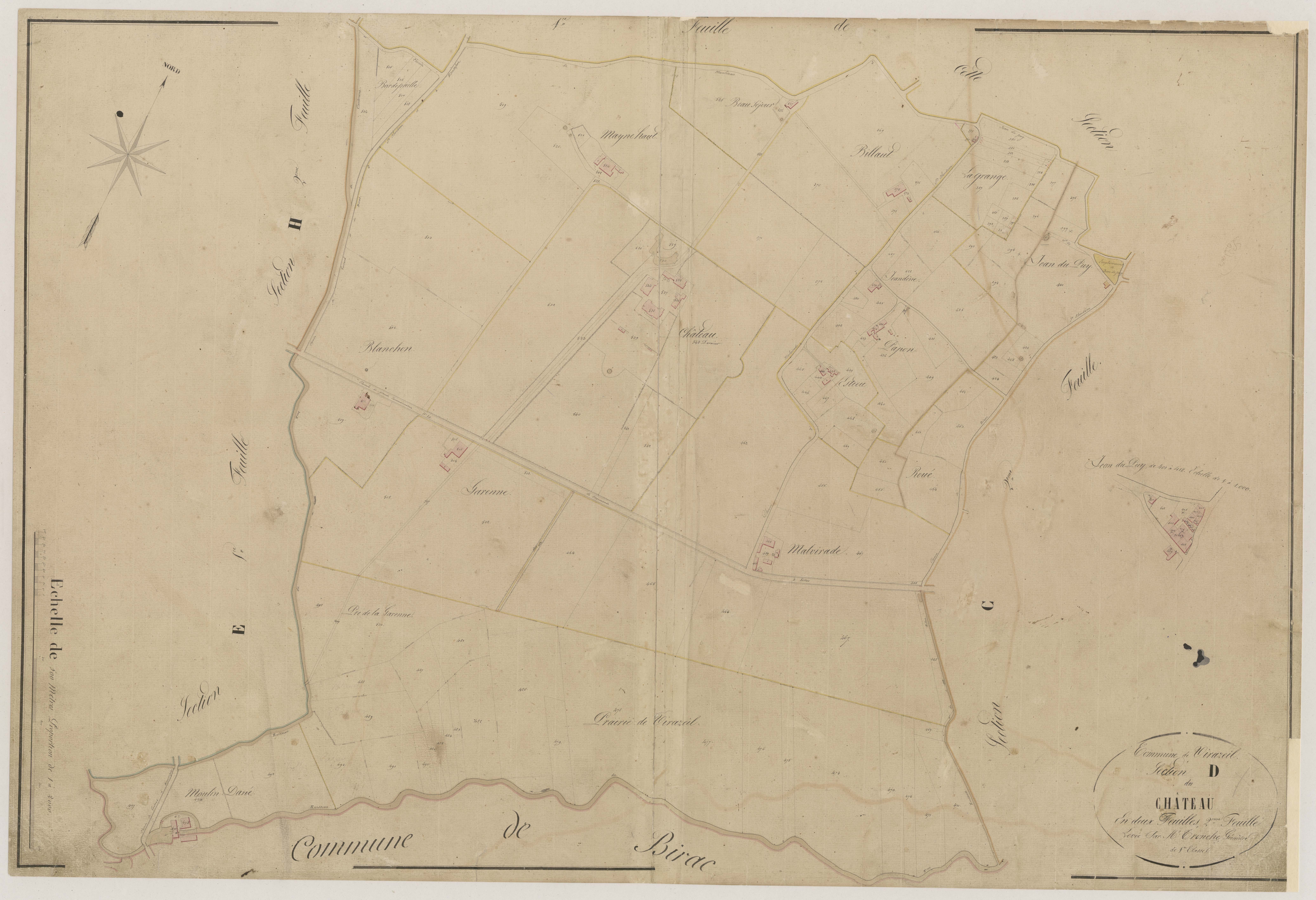 Plan napoléonien-D2 Le Château, Virazeil