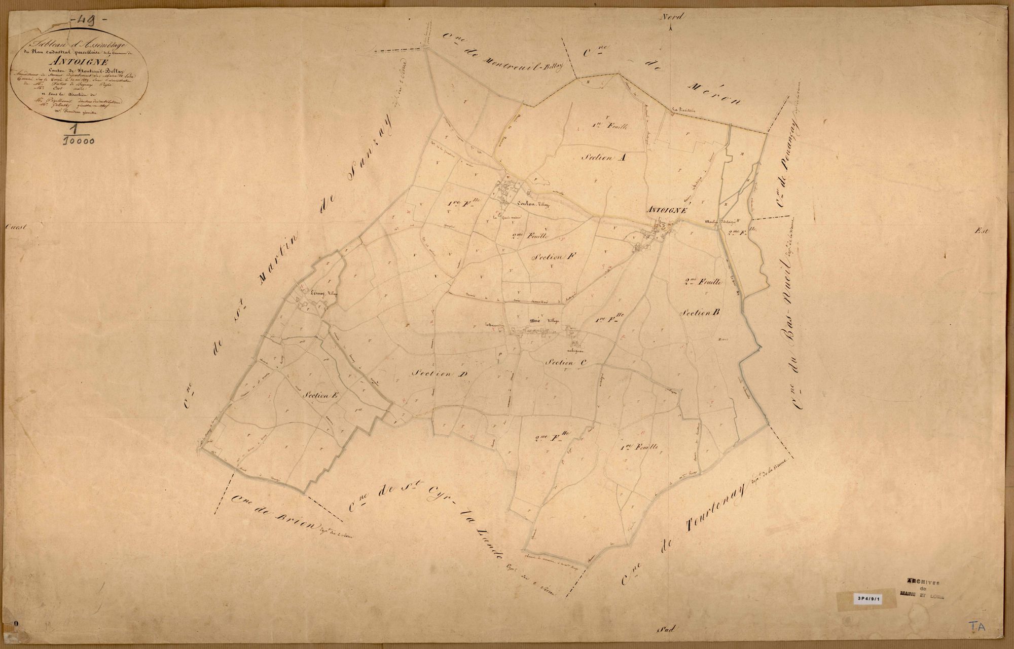 Antoigné Tableau d’assemblage