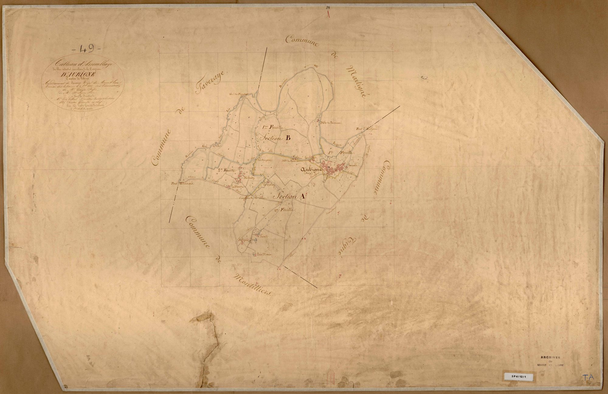 Aubigné-sur-Layon Tableau d’assemblage