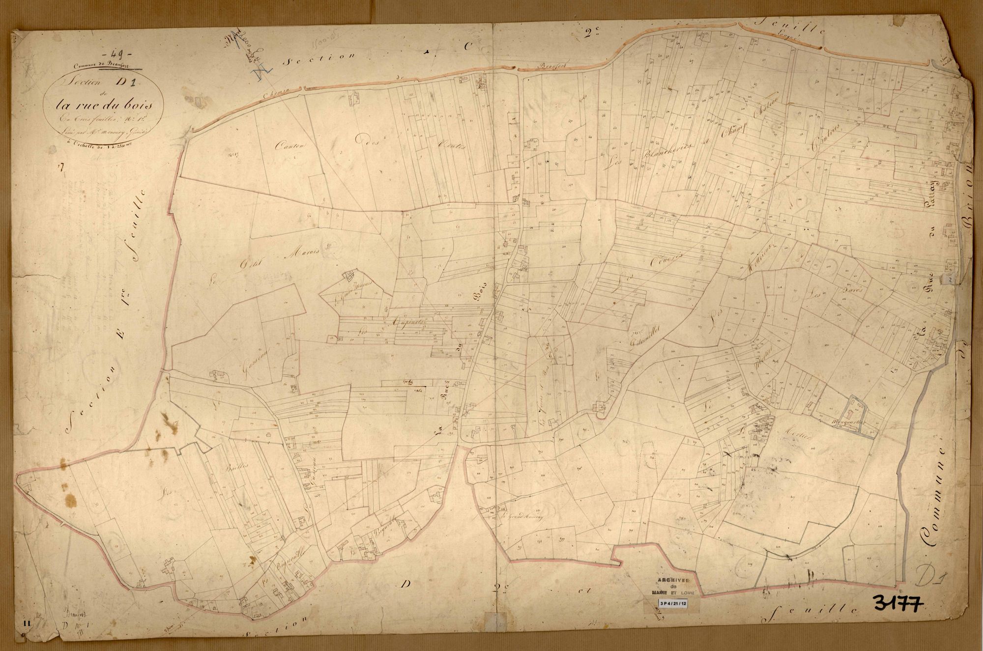 Beaufort-en-Vallée D 1 de la Rue du Bois