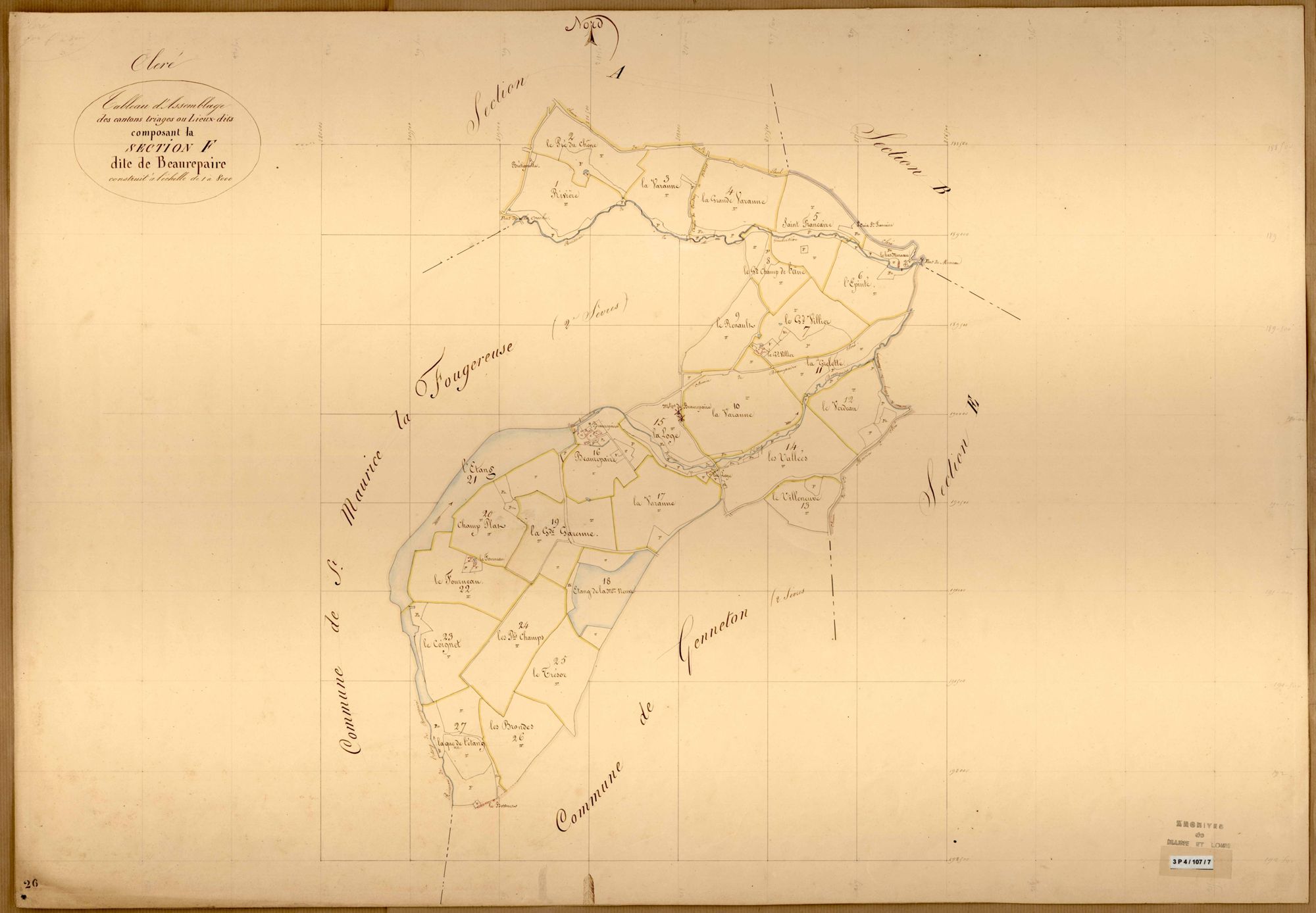 Cléré-sur-Layon TA. (sect.F) de Beaurepaire