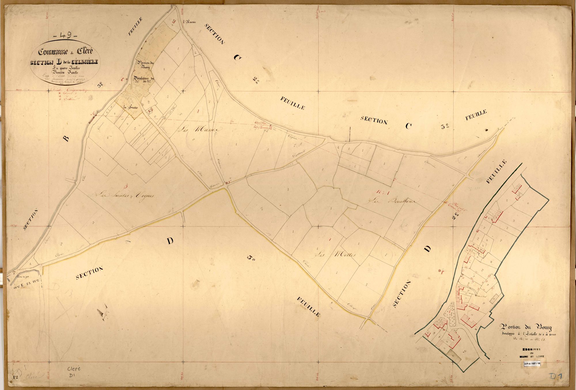 Cléré-sur-Layon D 1 de la Célinière