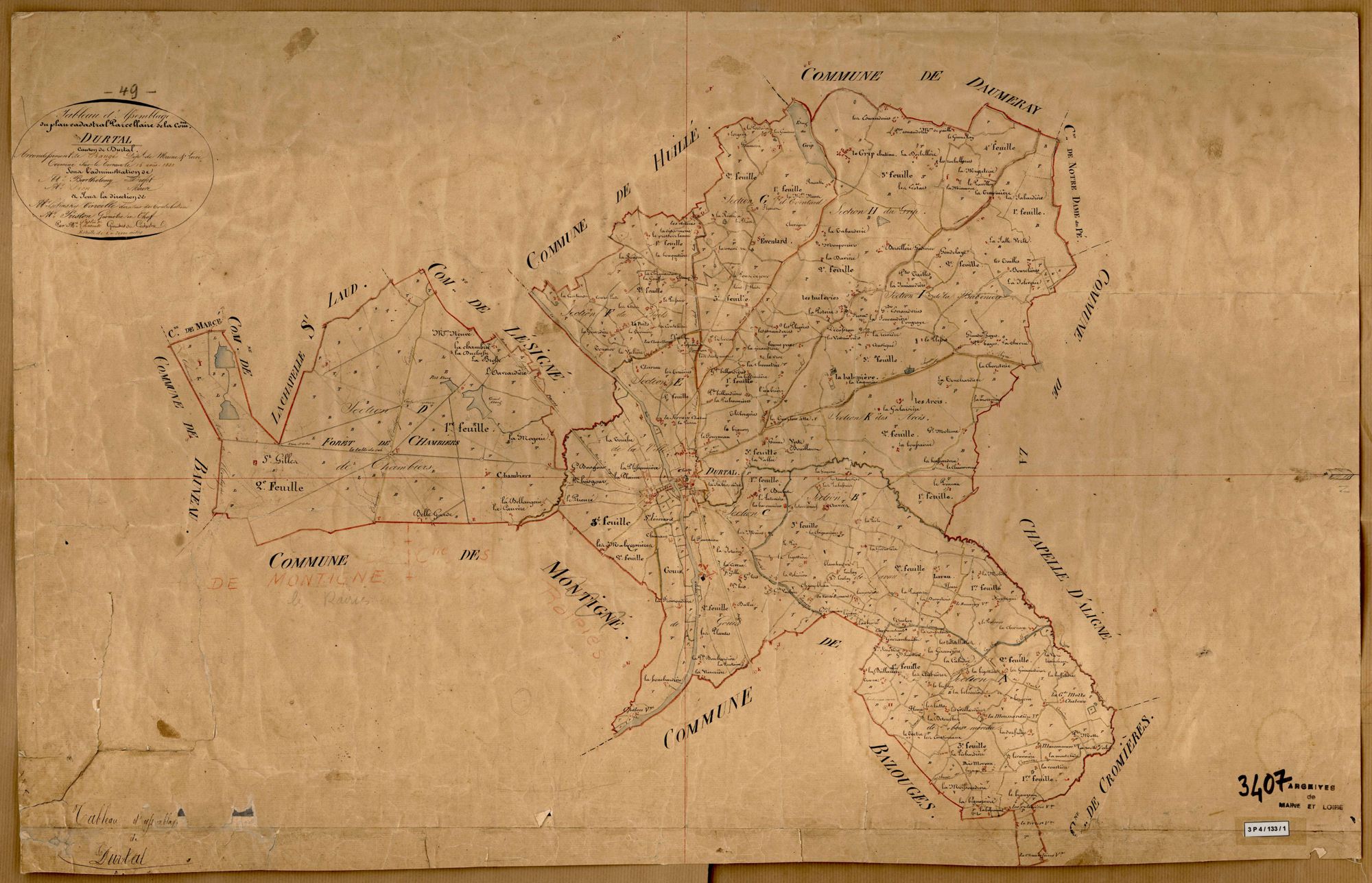 Durtal Tableau d’assemblage