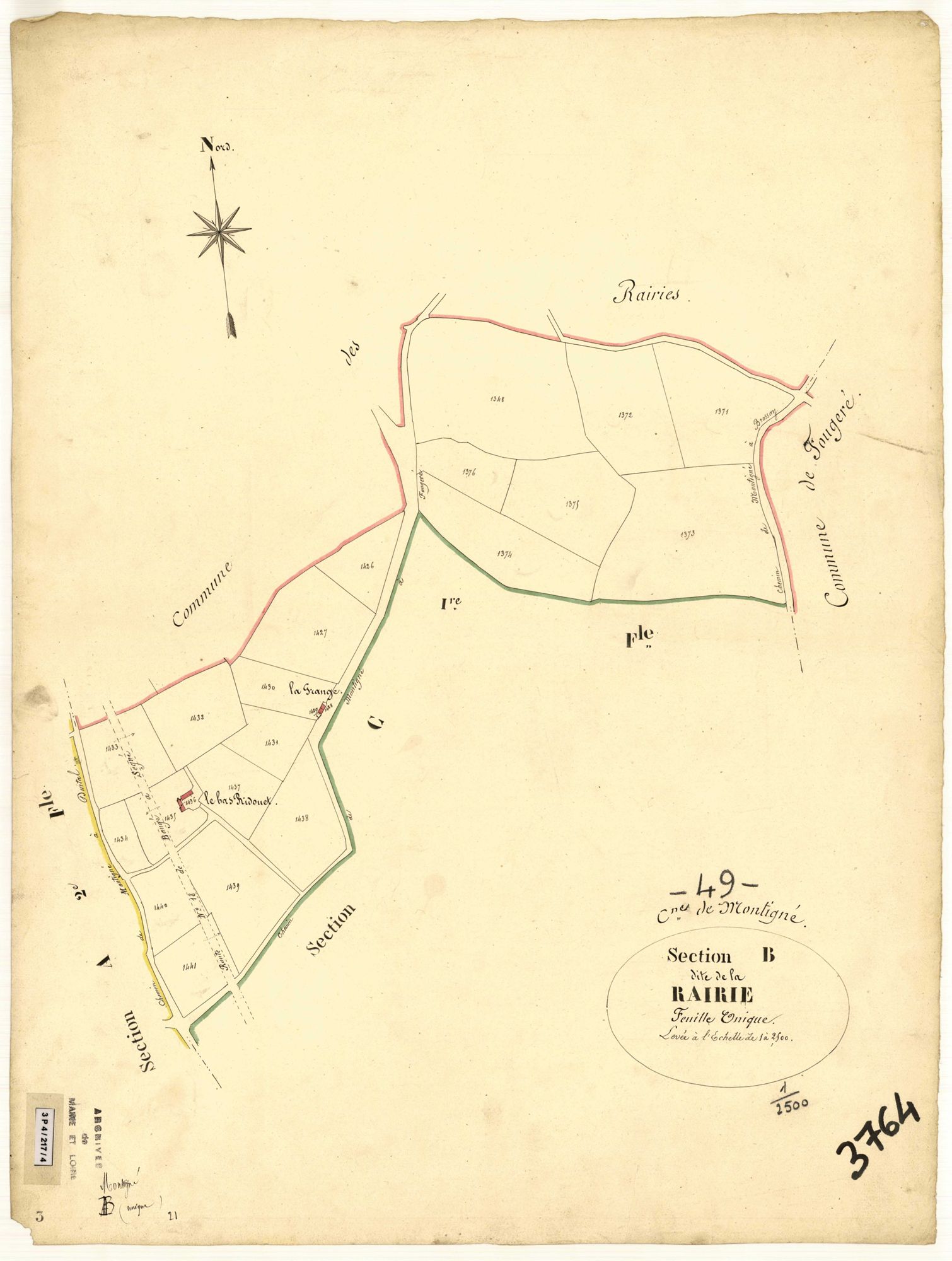 Montigné-lès-Rairies B (unique) de la Rairie
