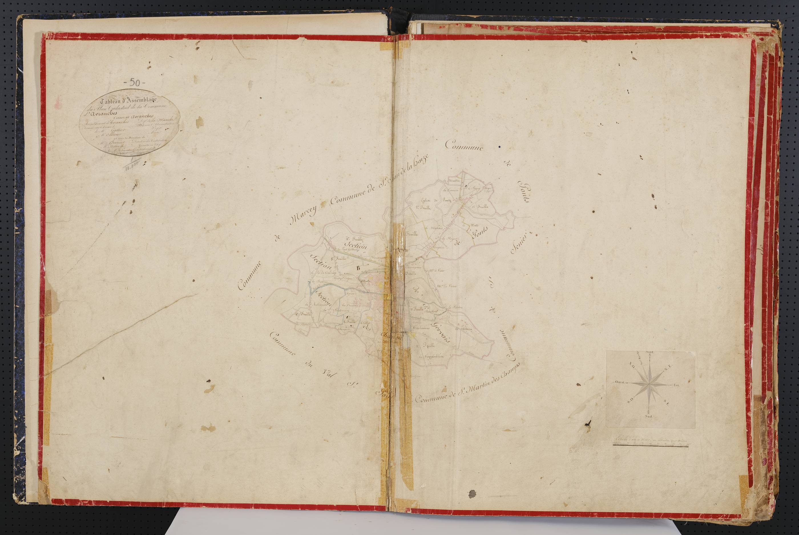Plan cadastral de la ville d'Avranches - 1834 - 245 Num 004