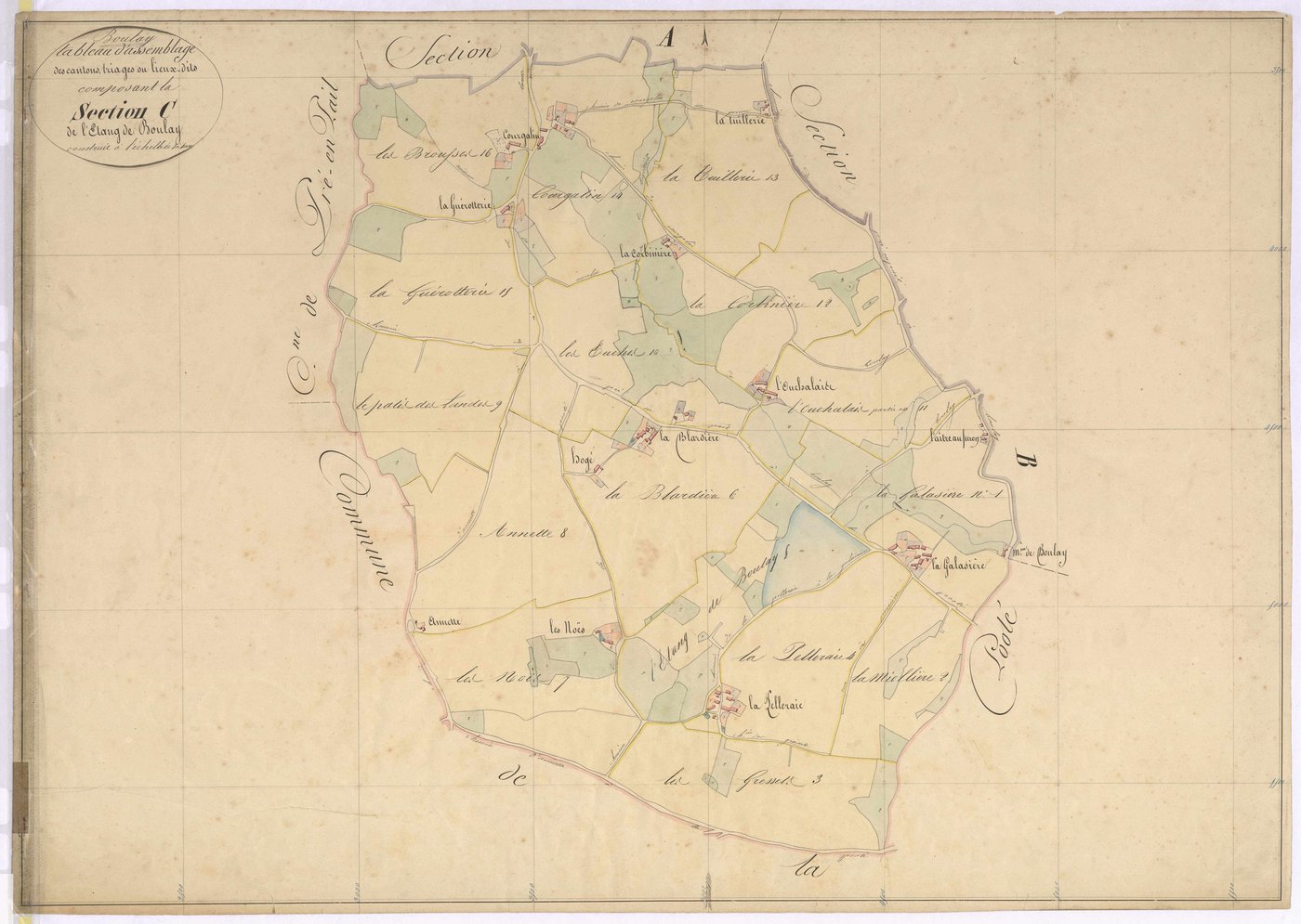 Tableau d'assemblage section C - Etang-de-Boulay (l')