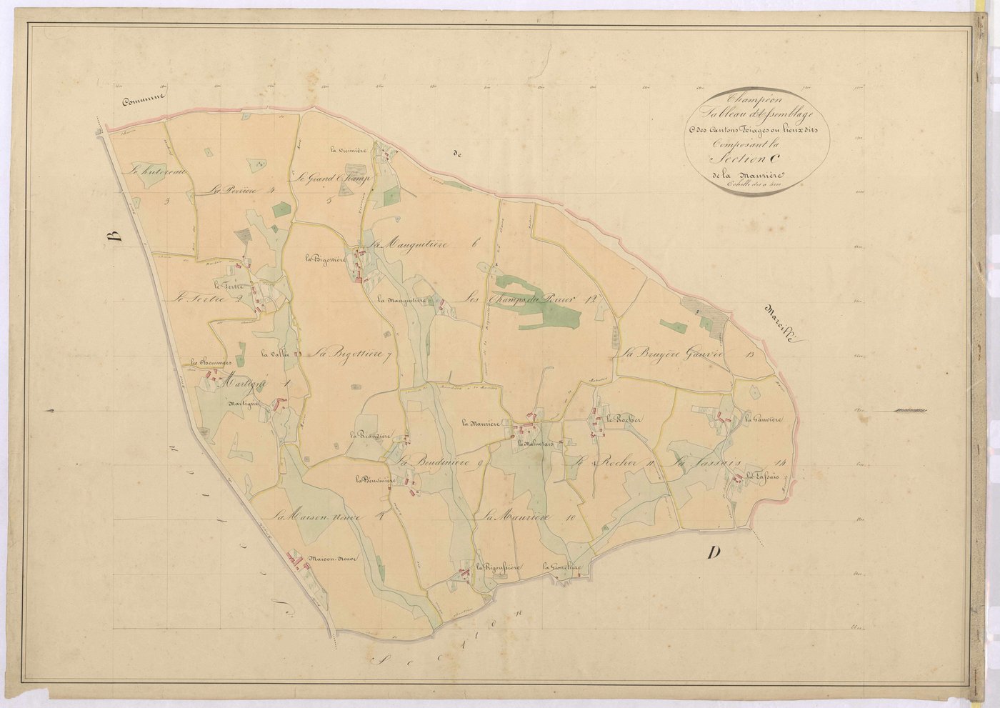 Tableau d'assemblage section C - Maurière (la)