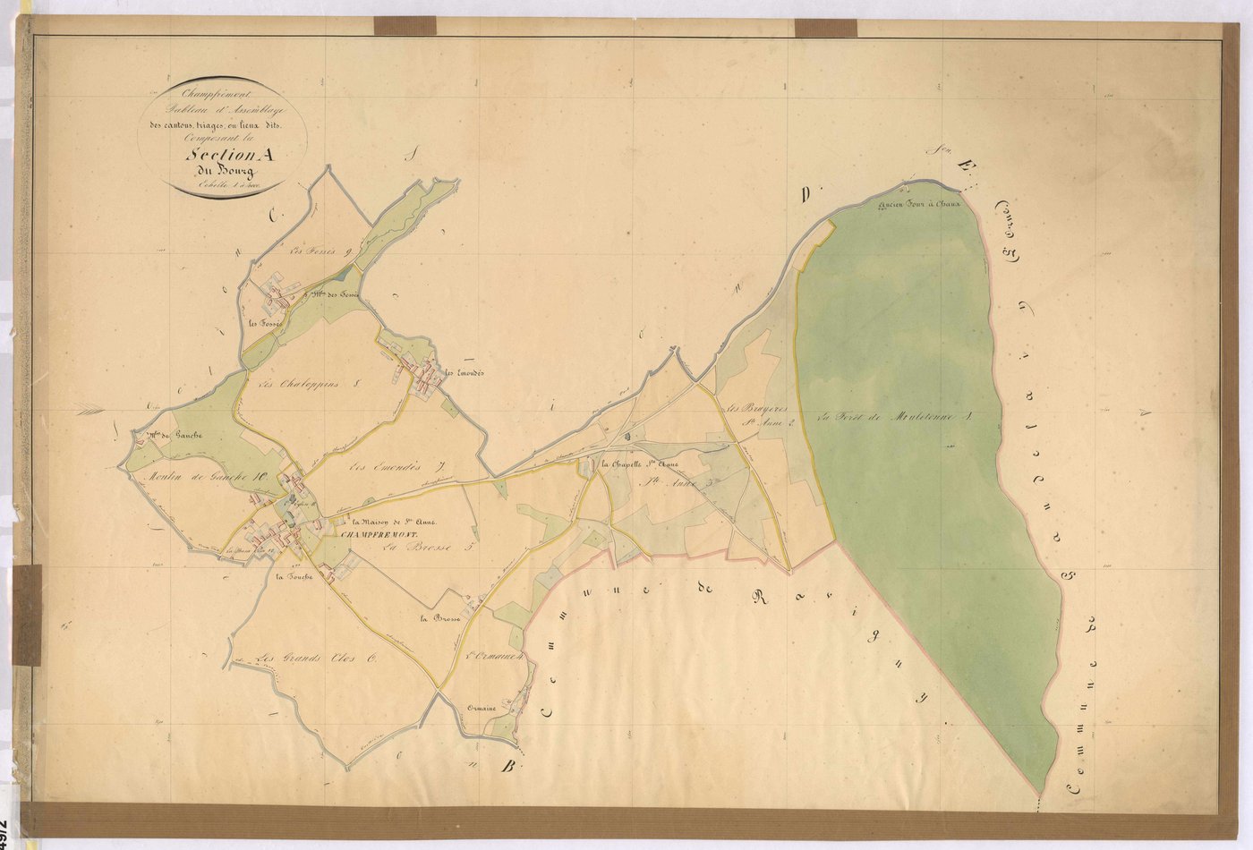 Tableau d'assemblage section A - Bourg (le)
