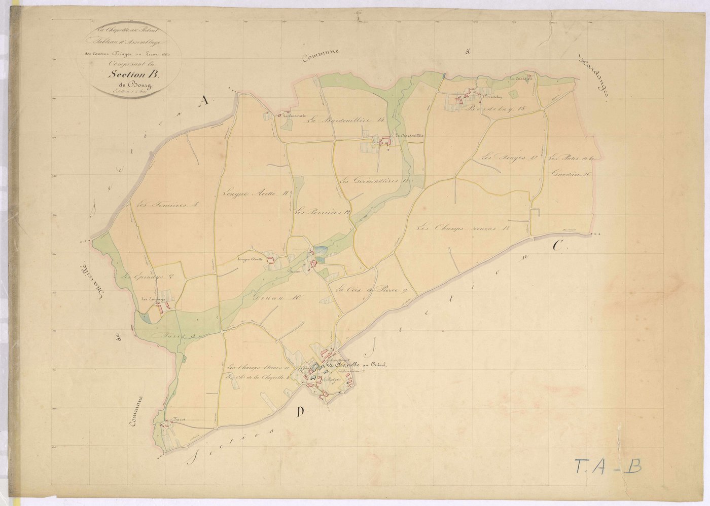 Tableau d'assemblage section B - Bourg (le)