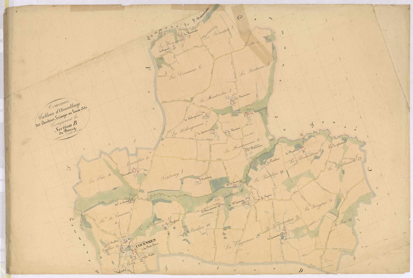 Tableau d'assemblage section B - Bourg (le)
