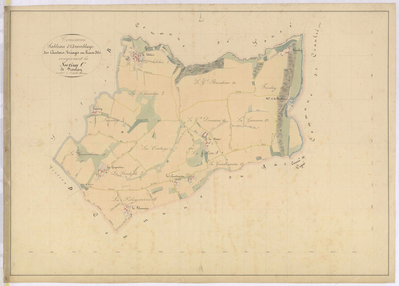 Tableau d'assemblage section C - Froulay