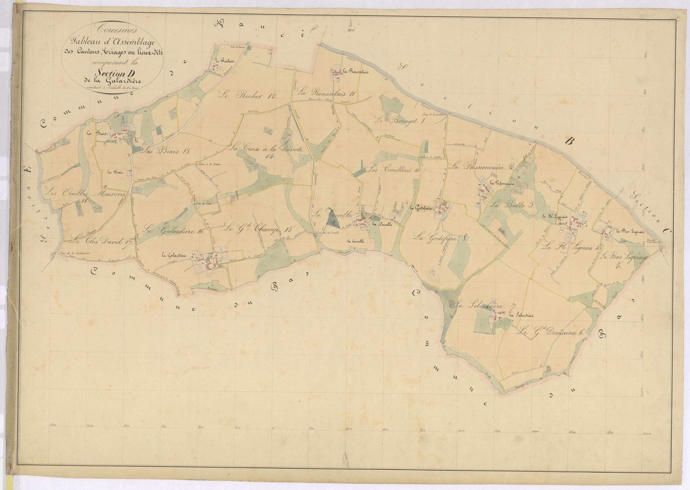 Tableau d'assemblage section D - Galardière (la)