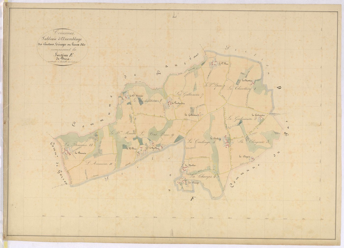 Tableau d'assemblage section E - Bure