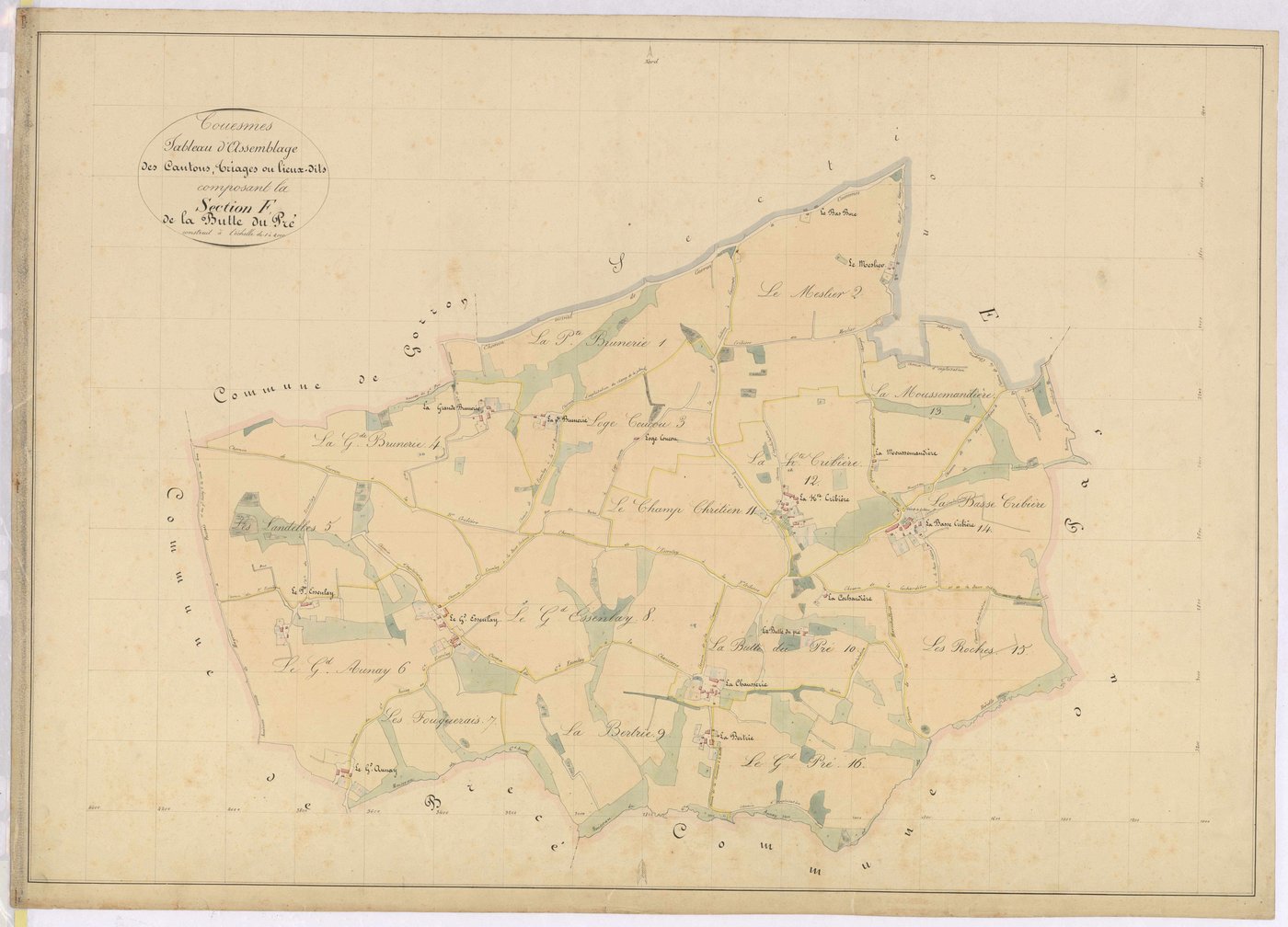 Tableau d'assemblage section F - Butte-du-Pré (la)