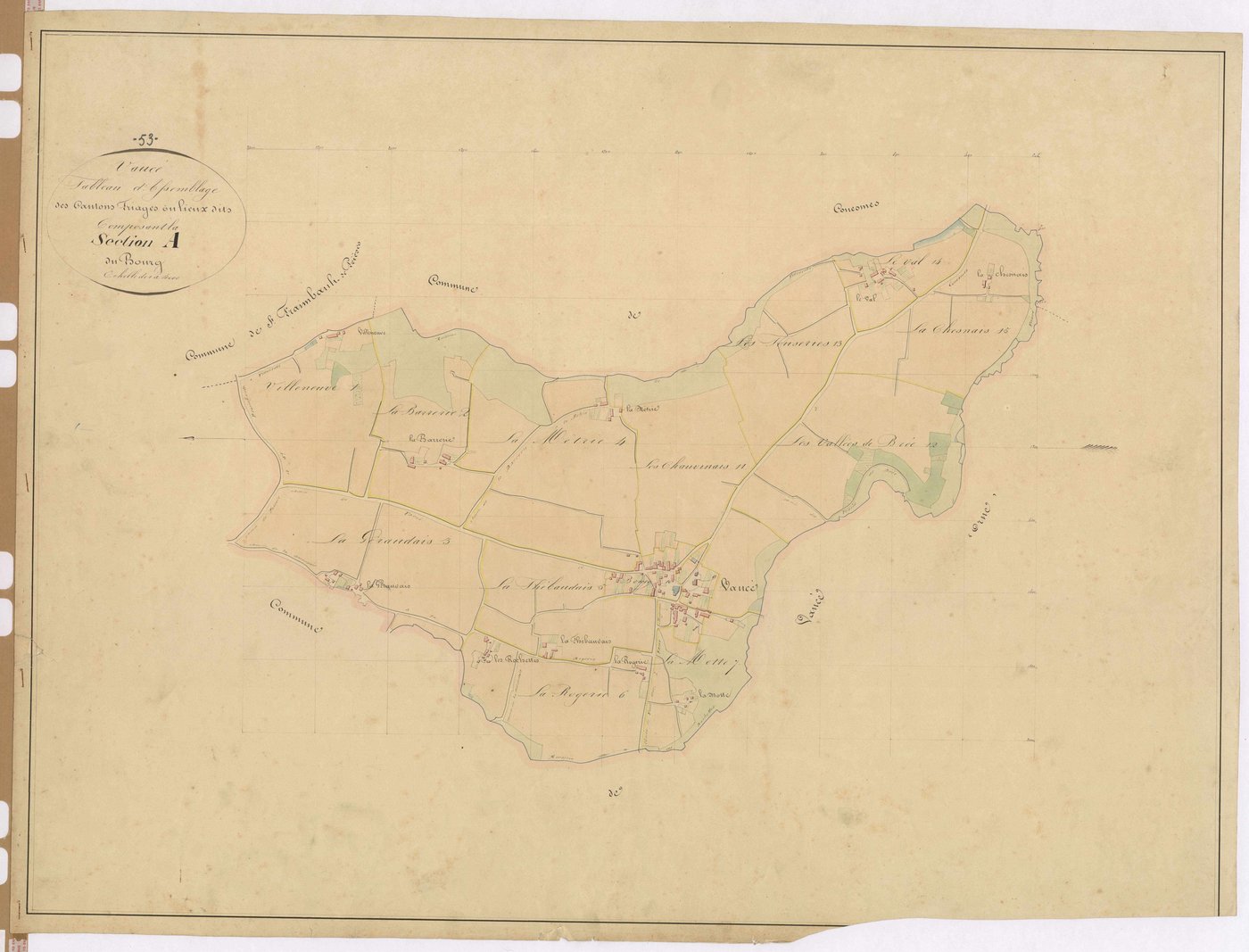 Tableau d'assemblage section A - Bourg (le)