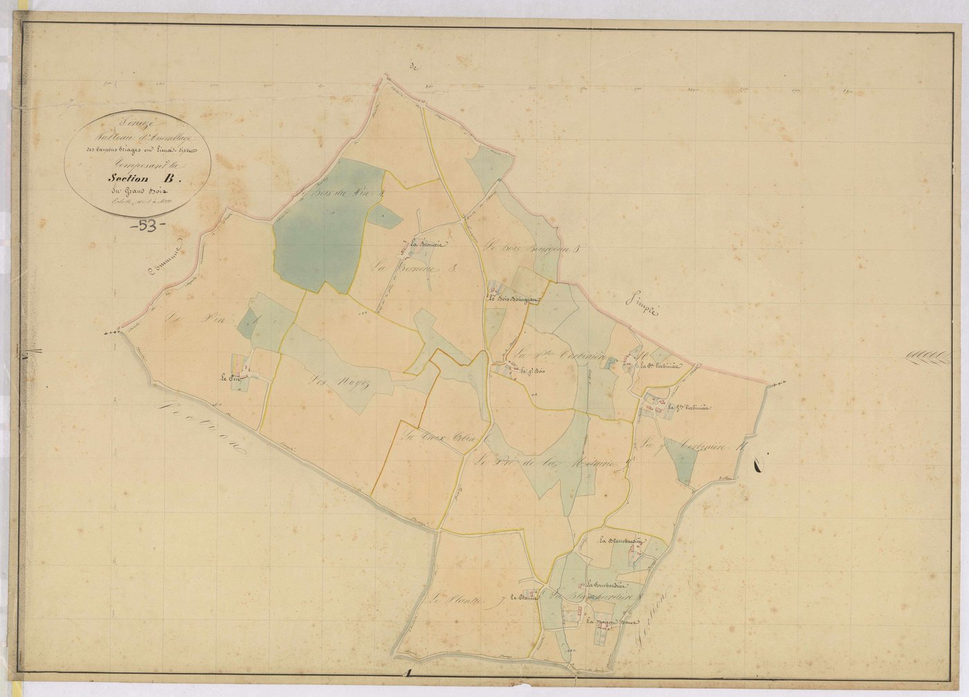 Tableau d'assemblage section B - Grand-Bois (du)