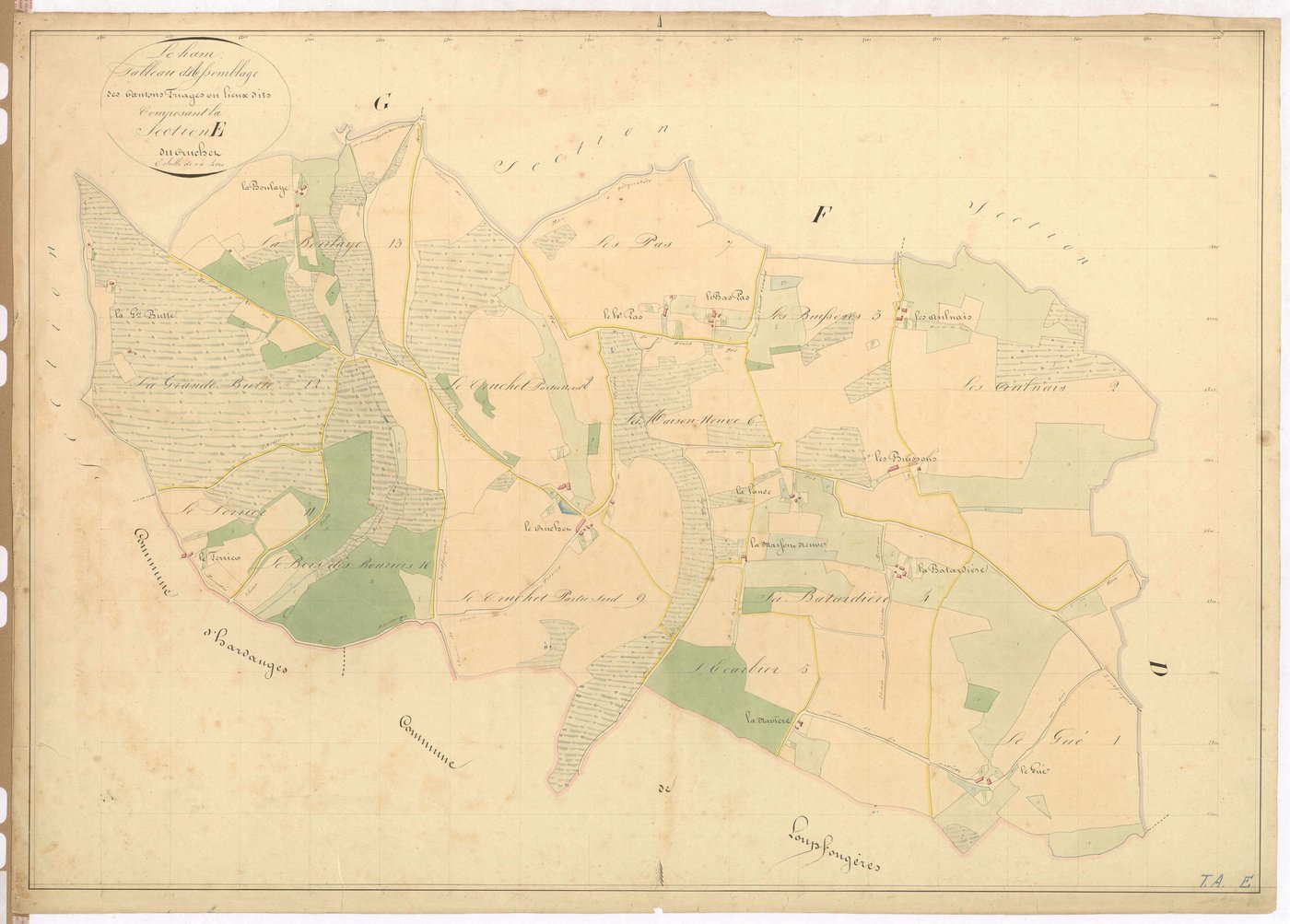 Tableau d'assemblage section E - Cruchet (le)