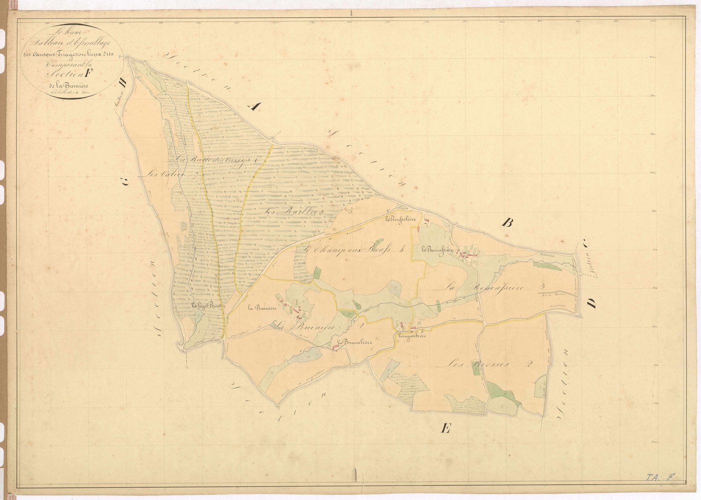 Tableau d'assemblage section F - Buinière (la)