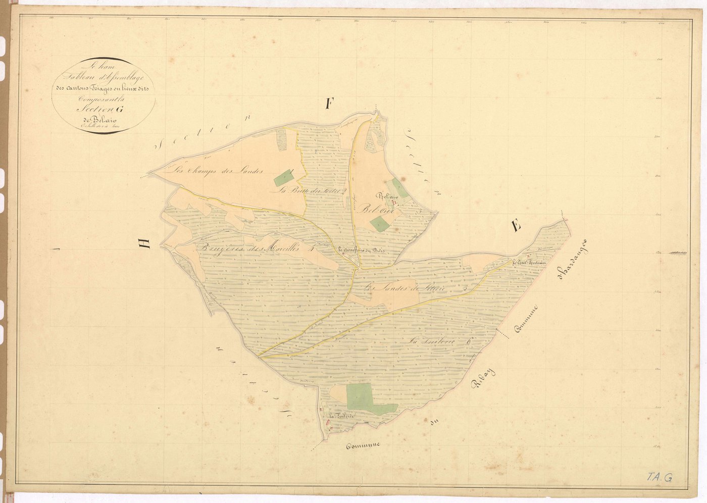 Tableau d'assemblage section G - Bel-Air