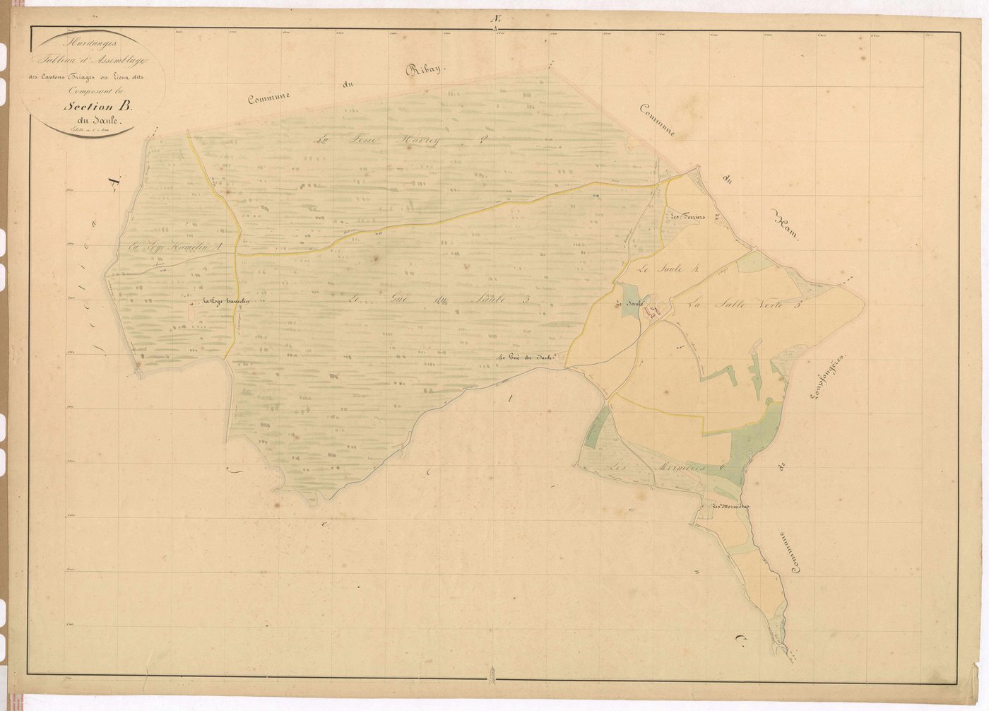 Tableau d'assemblage section B - Saule (la)