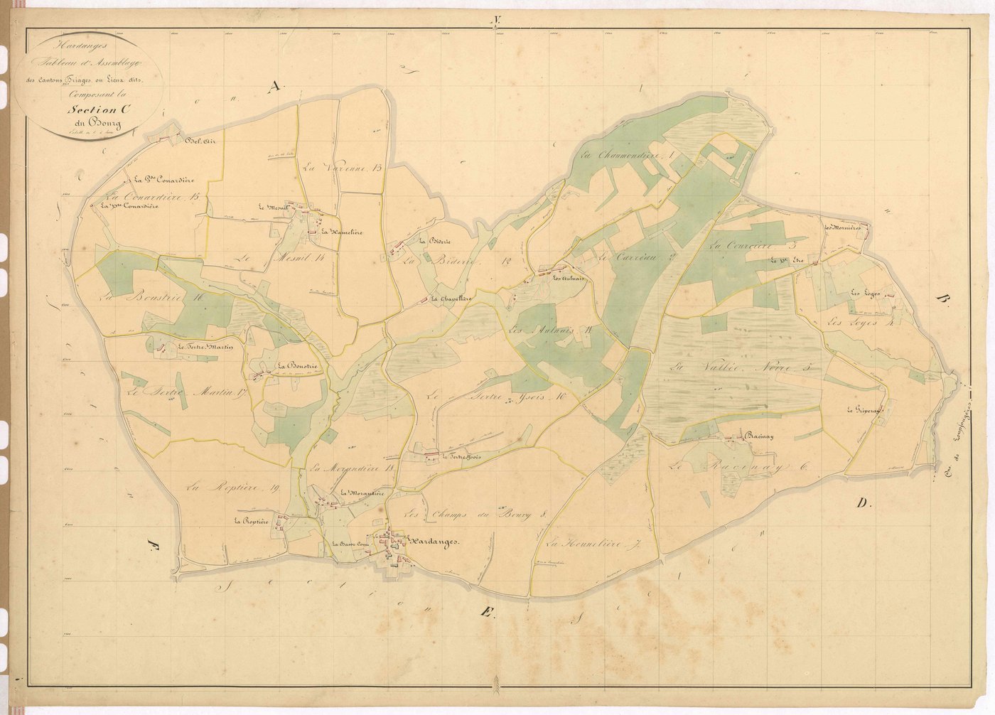 Tableau d'assemblage section C - Bourg (le)