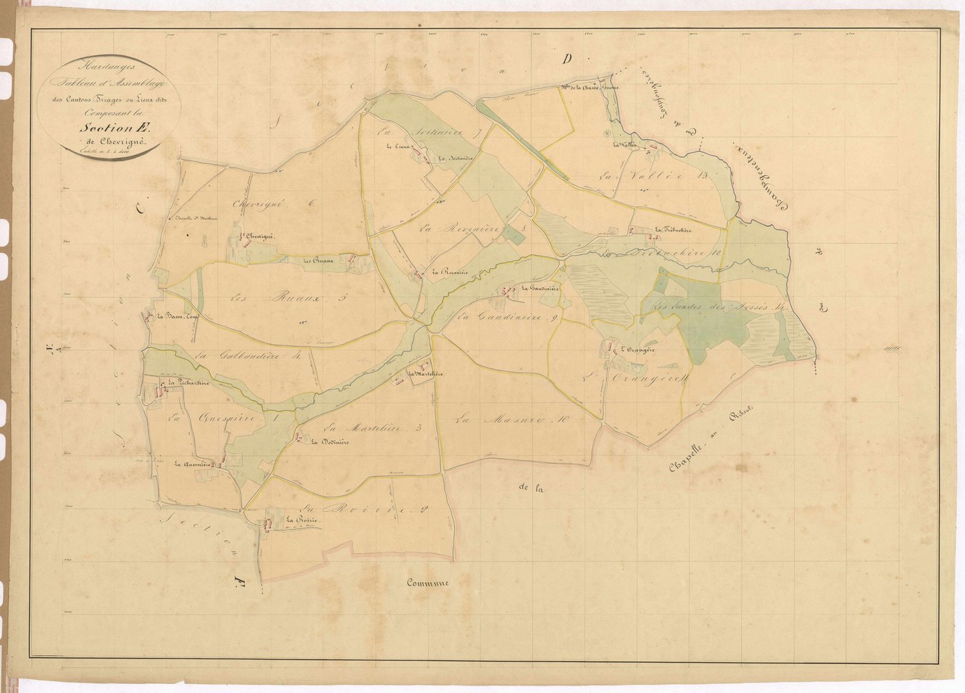 Tableau d'assemblage section E - Chevrigné