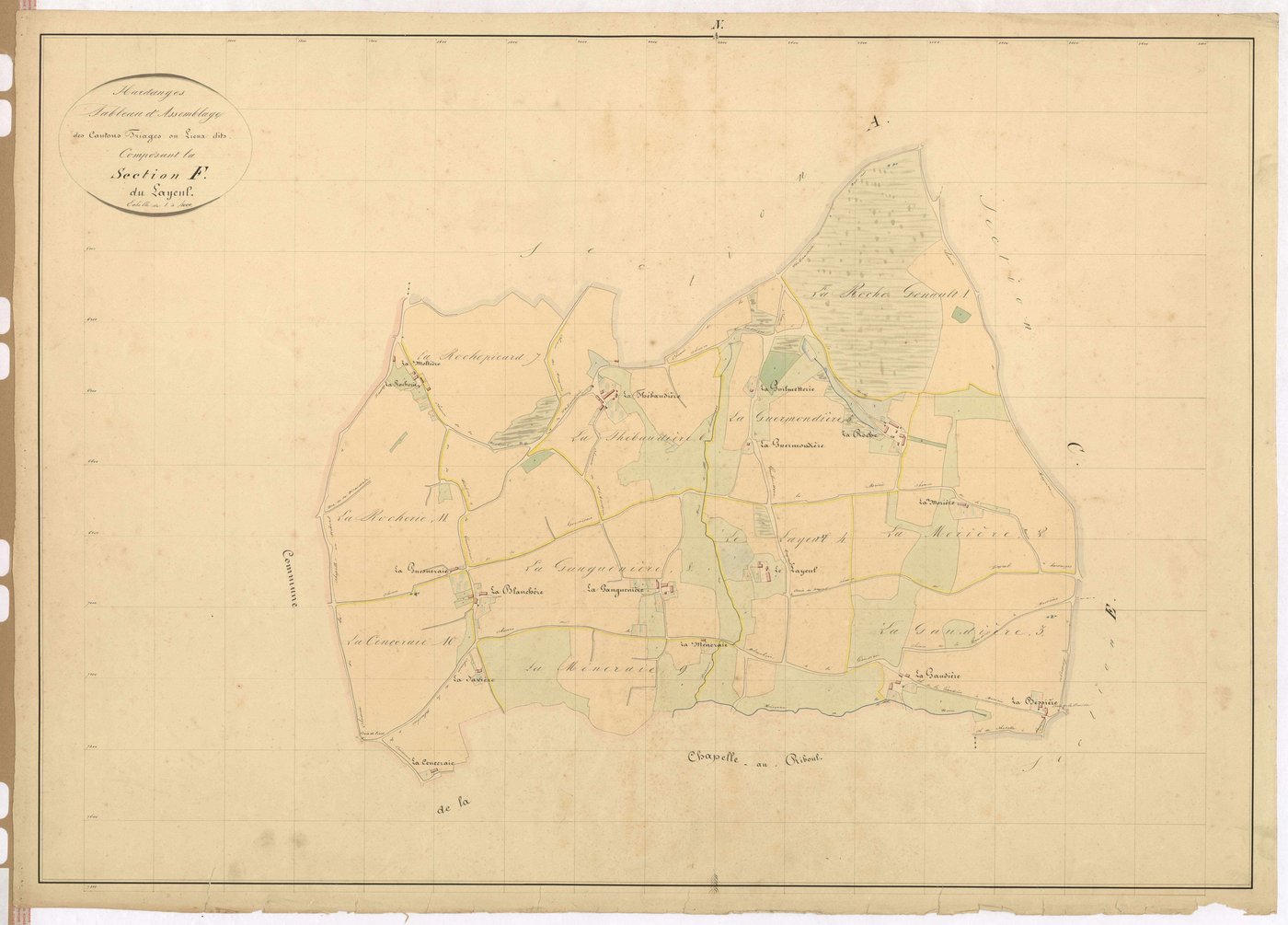 Tableau d'assemblage section F - Layeul (le)