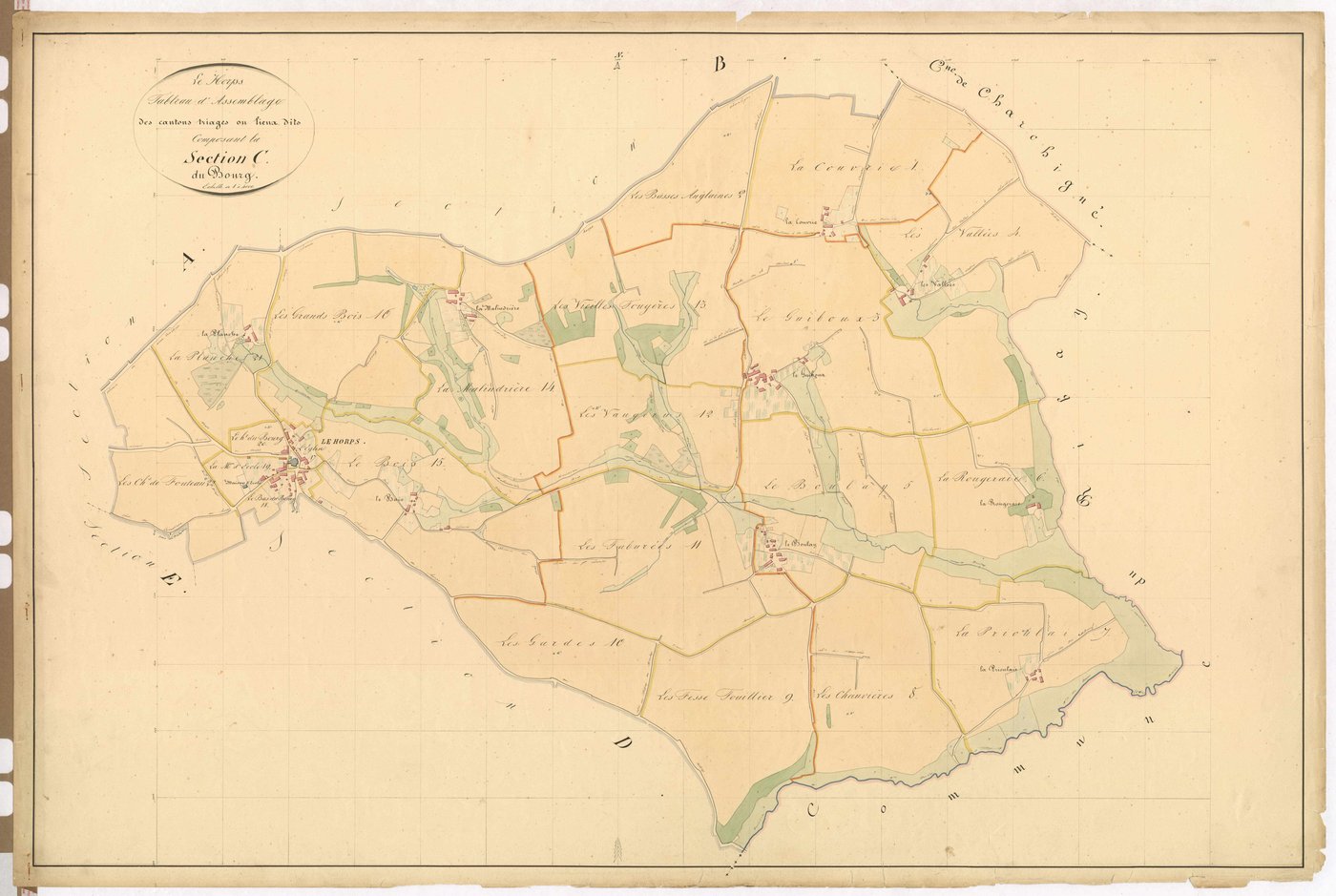 Tableau d'assemblage section C - Bourg (le)