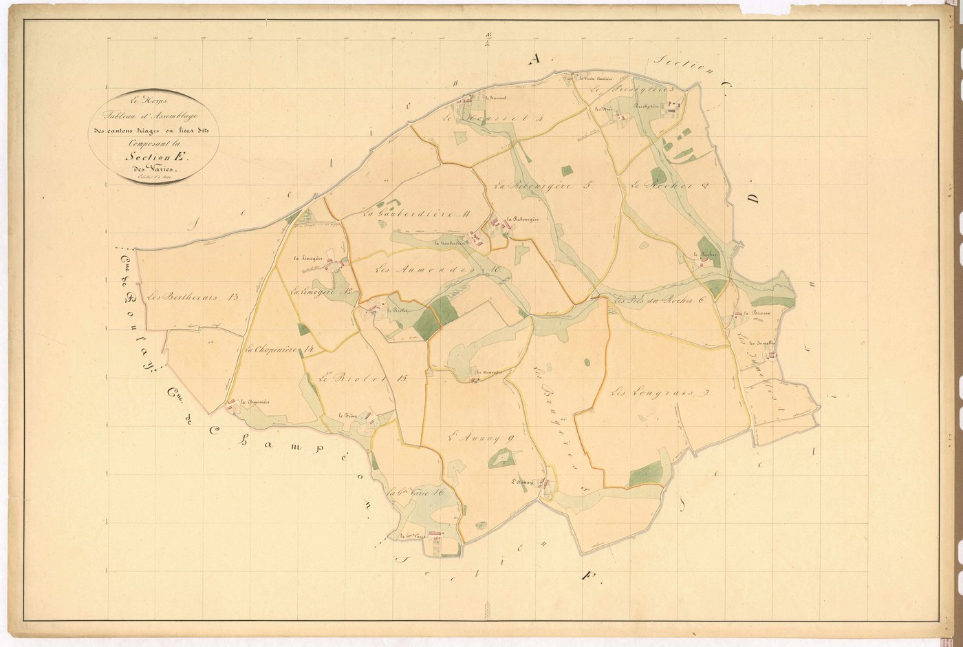 Tableau d'assemblage section E - Varies (des)