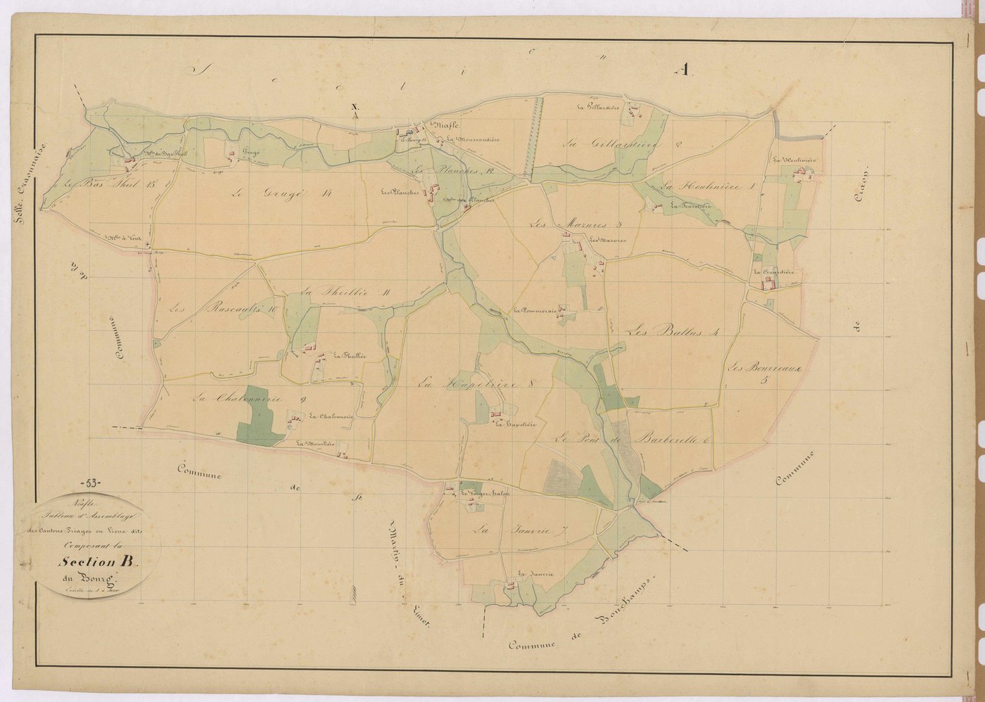 Tableau d'assemblage section B - Bourg (le)