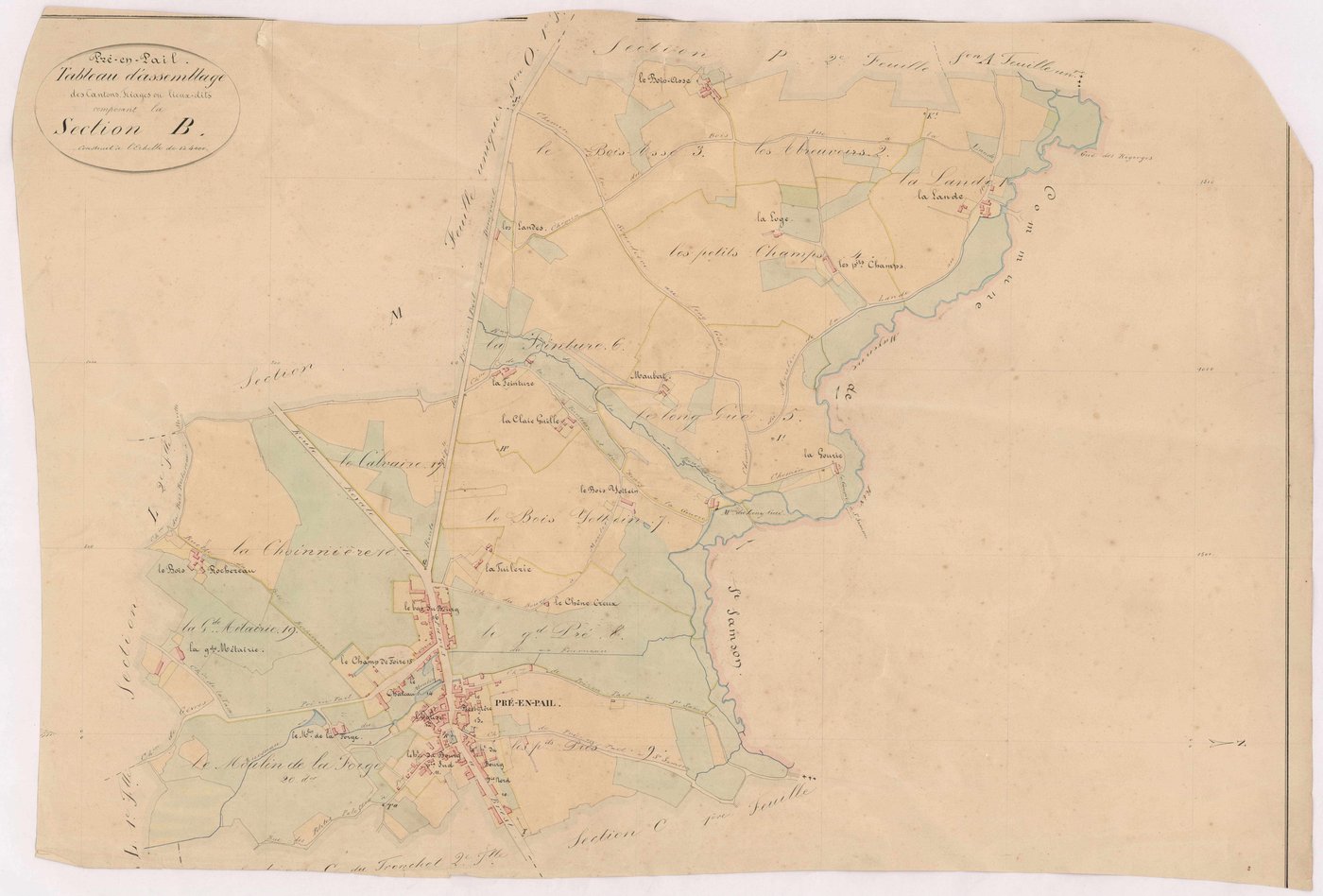 Tableau d'assemblage section B - Bourg (le)