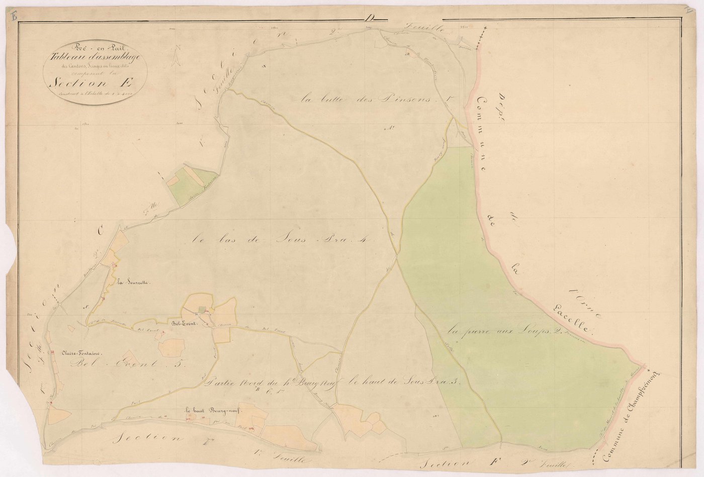 Tableau d'assemblage section E - Sous-Pra