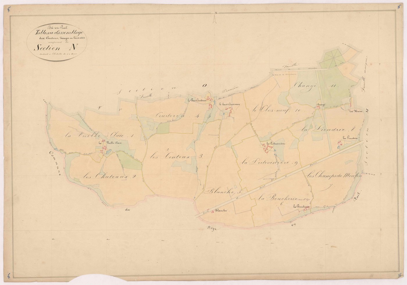 Tableau d'assemblage section N - Poitevinière (la)