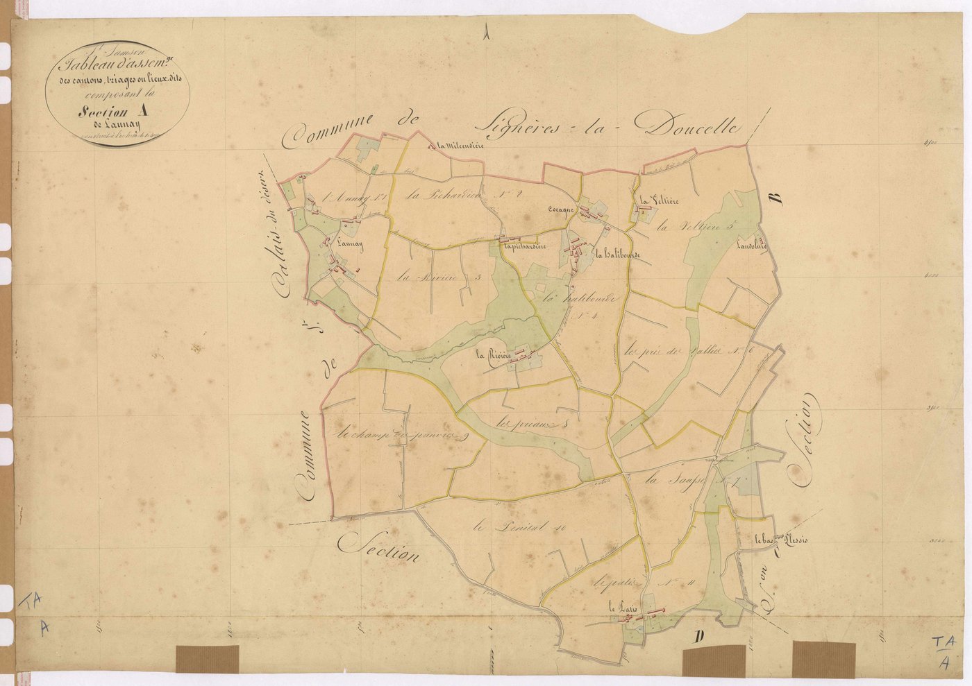 Tableau d'assemblage section A - Launay