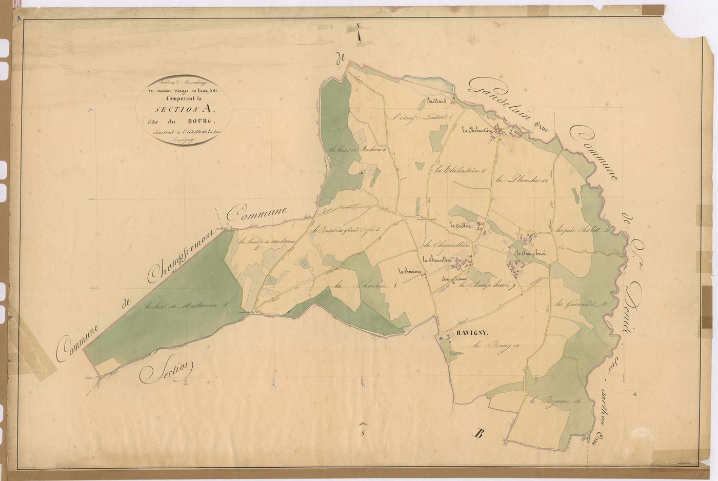 Tableau d'assemblage section A - Bourg (le)