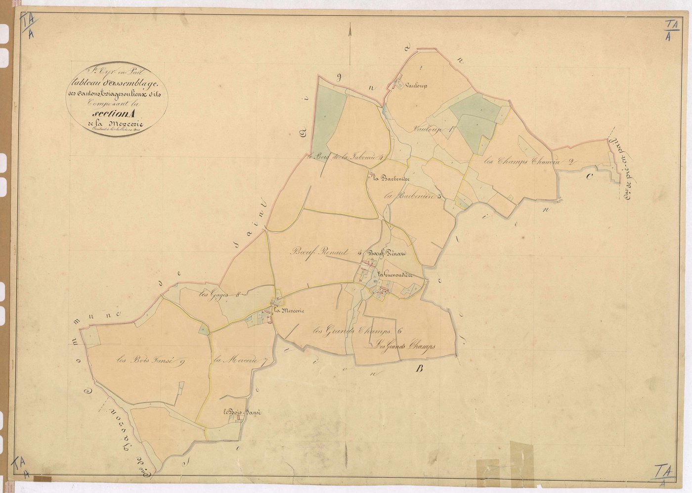 Tableau d'assemblage section A - Mercerie (la)