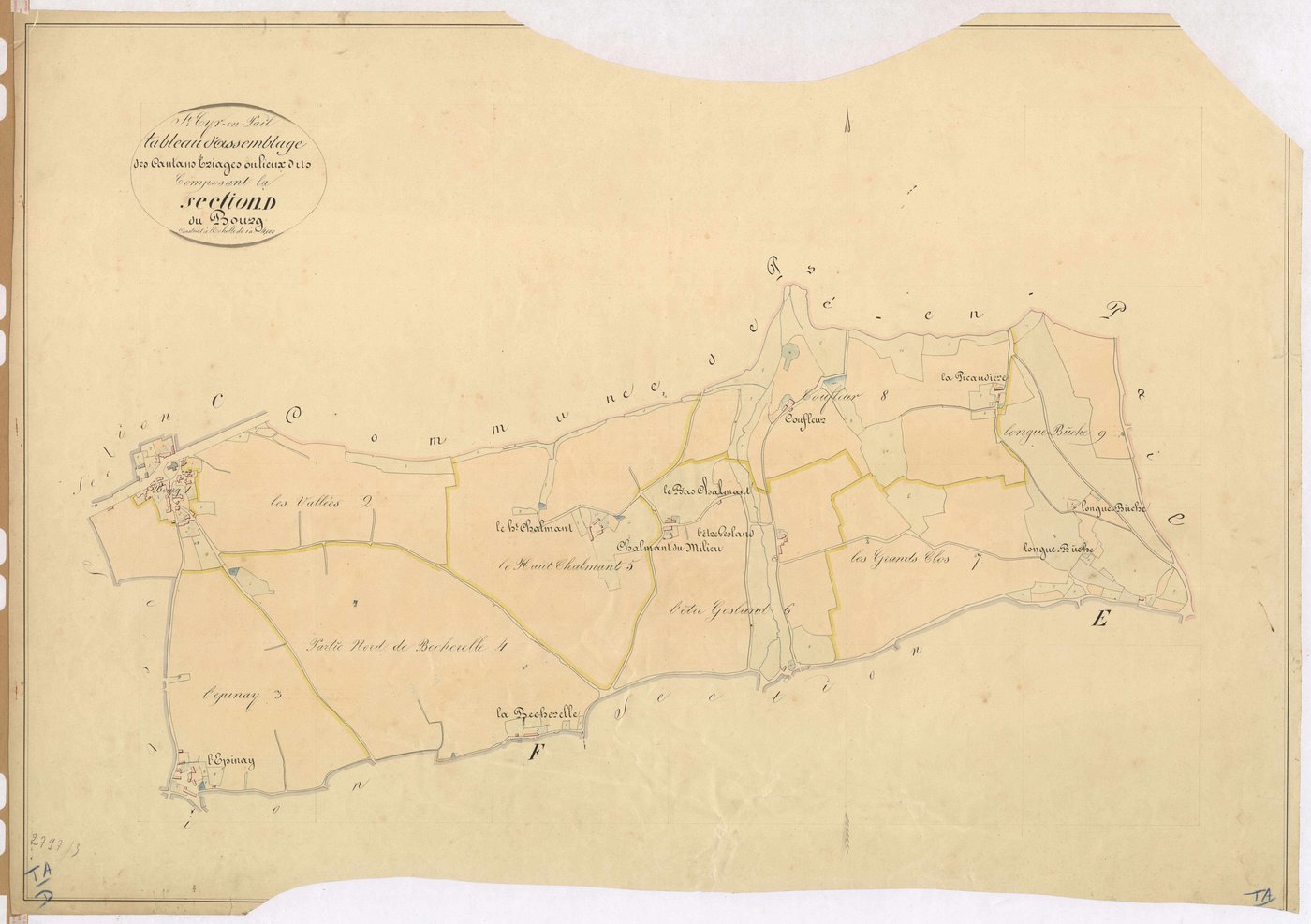Tableau d'assemblage section D - Bourg (le)