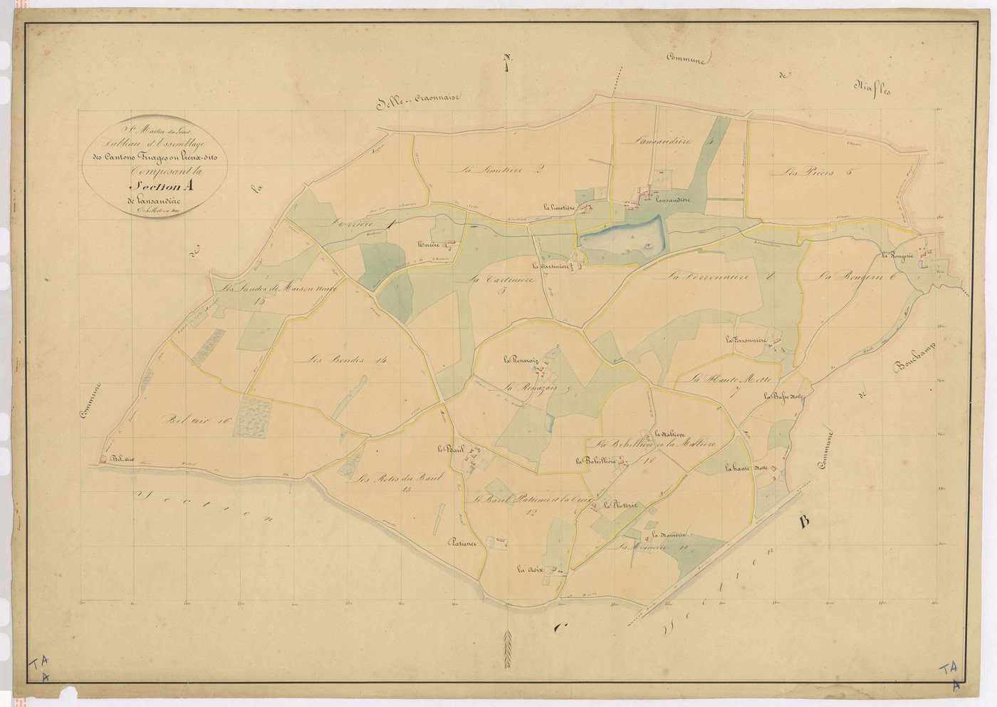 Tableau d'assemblage section A - Lansaudière