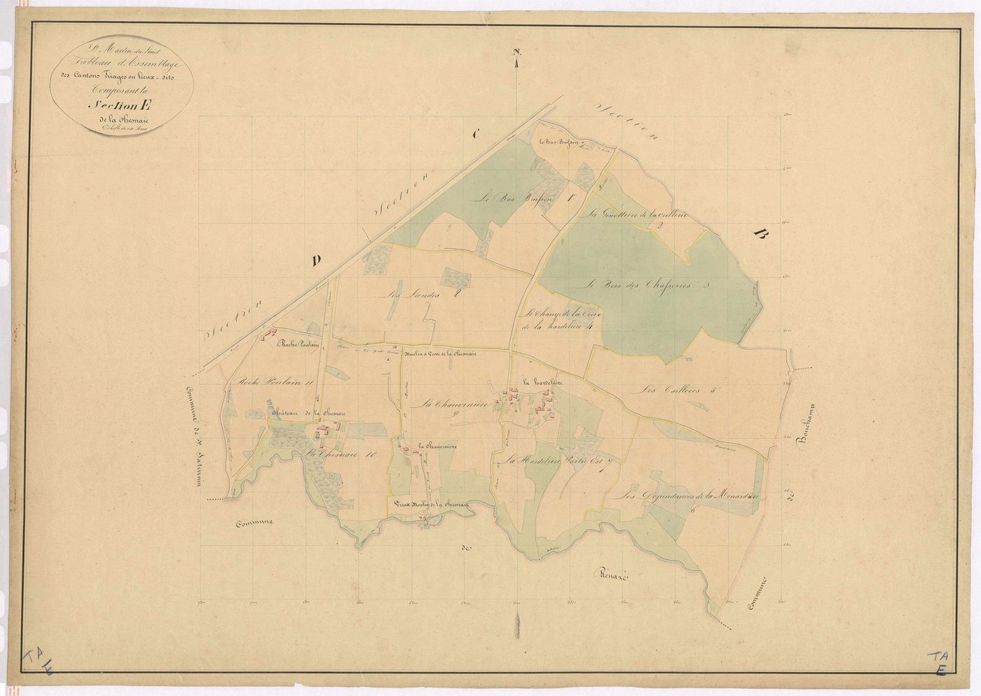 Tableau d'assemblage section E - Chesnaie (la)
