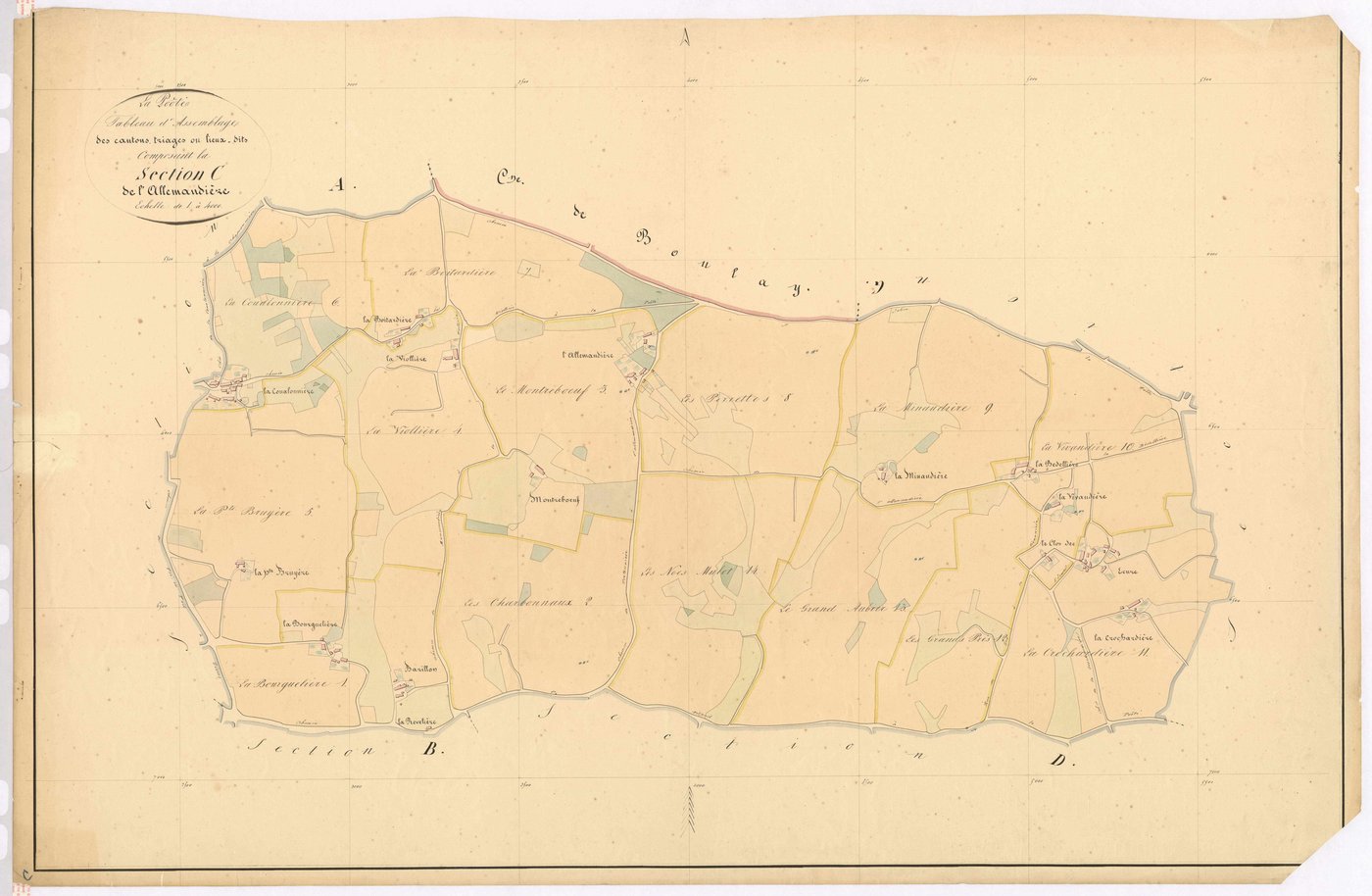 Tableau d'assemblage section C - Allemandière (l')