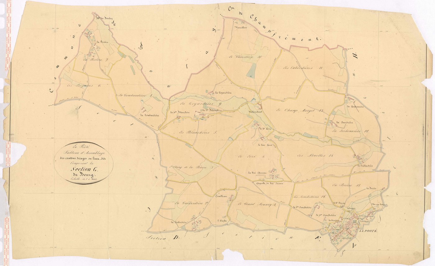 Tableau d'assemblage section G - Bourg (le)