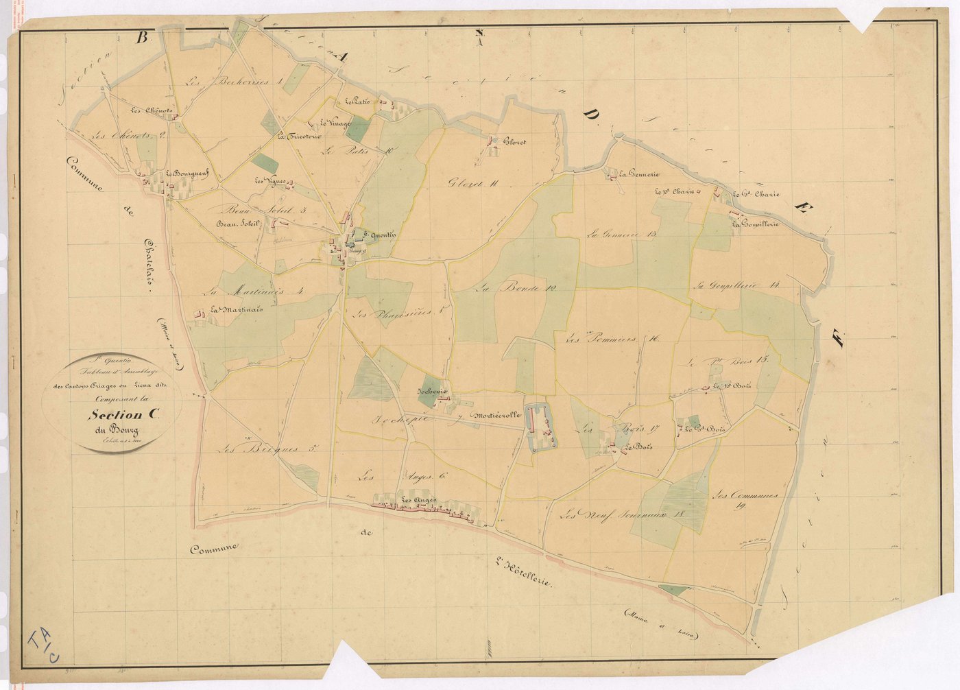 Tableau d'assemblage section C - Bourg (le)