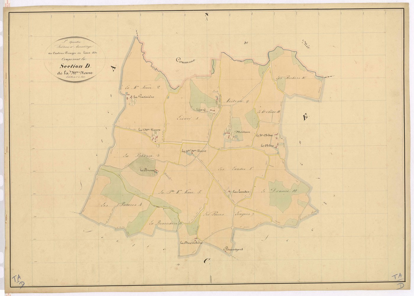 Tableau d'assemblage section D - Maison - Neuve (la)